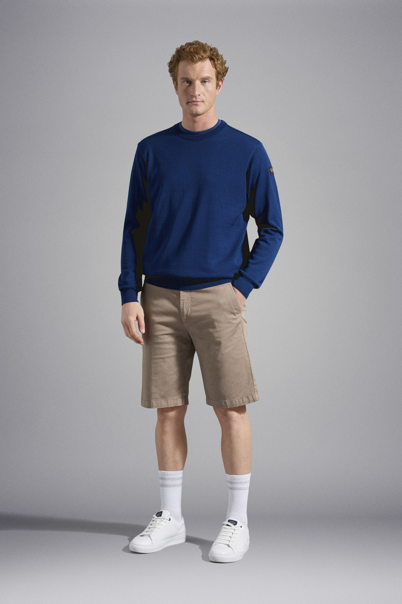 Paul & Shark MERINO WOOL CREW NECK WITH ICONIC BADGE outlook