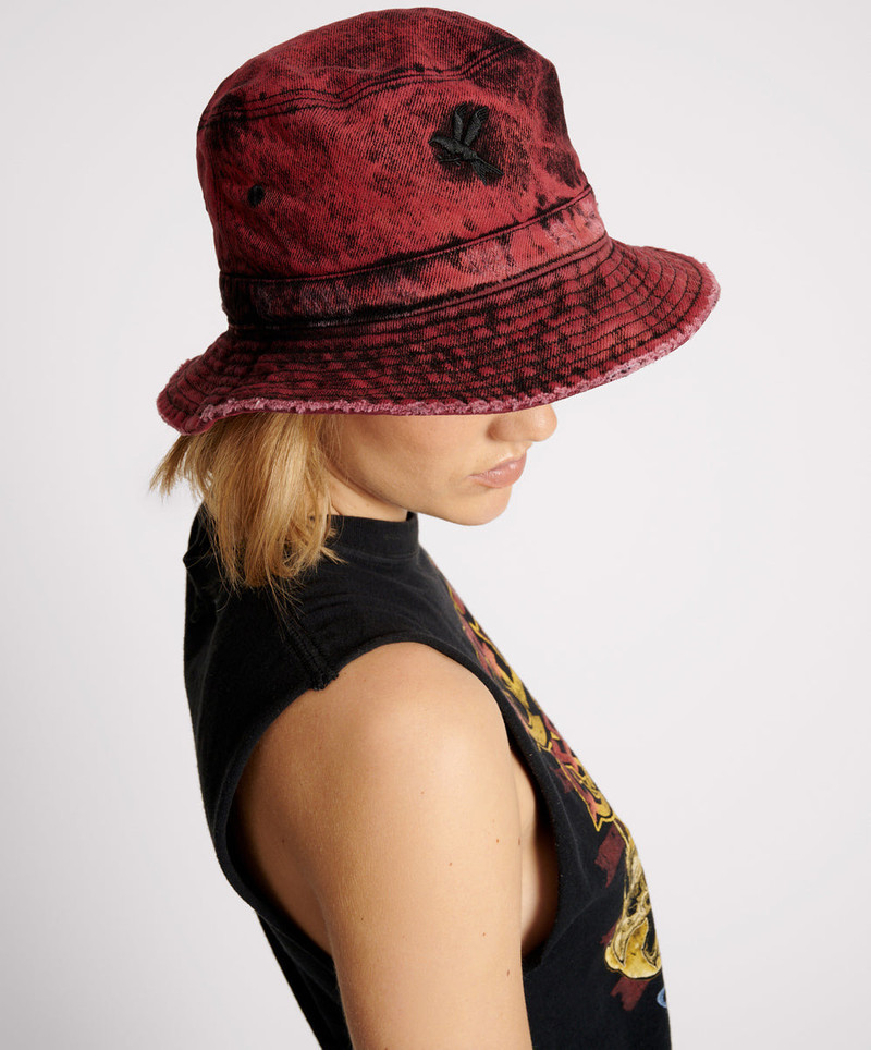 Denim Bucket Hat - Black Heart 5