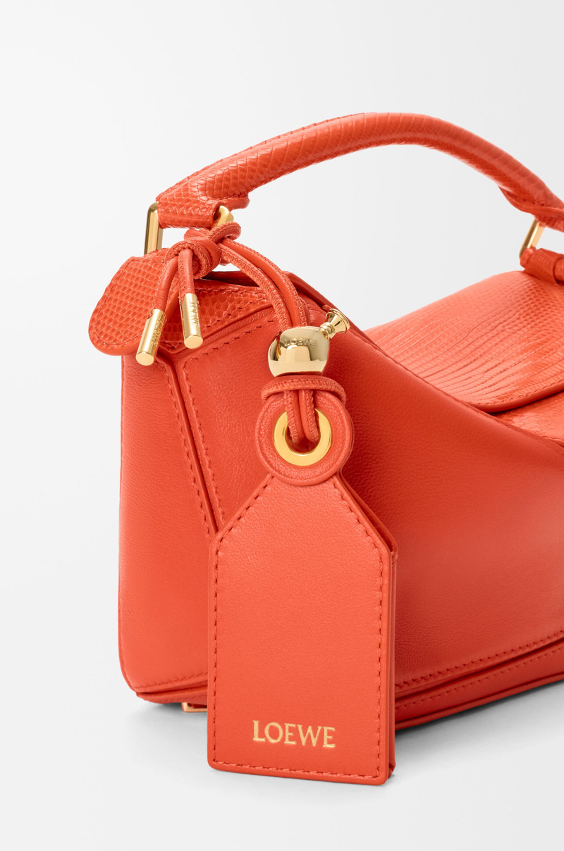 Mini Featherlight Puzzle bag in lizard and nappa lambskin 10