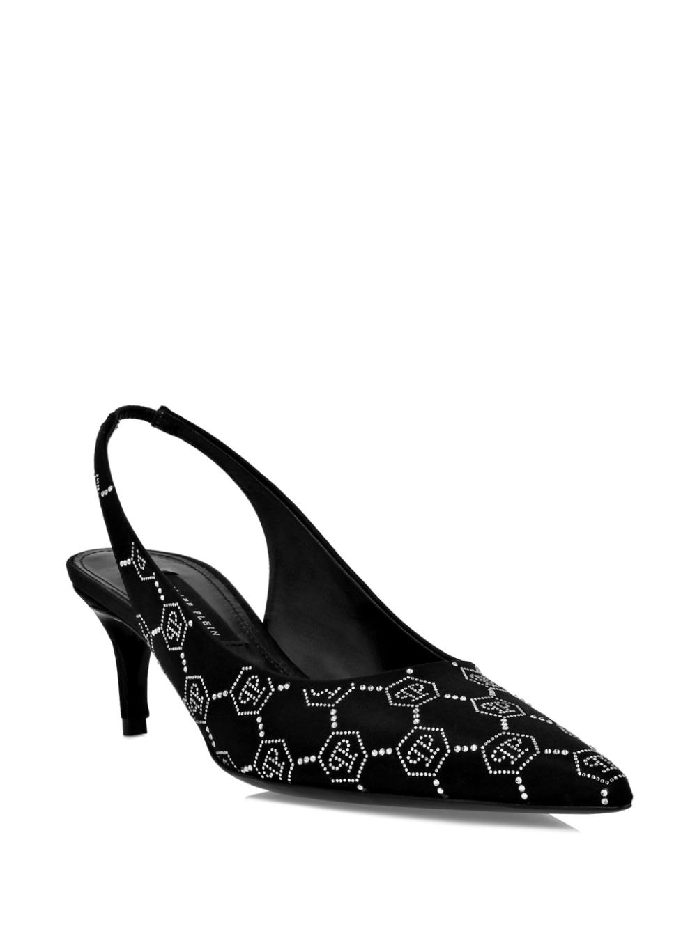 50mm monogram-pattern slingback pumps - 2