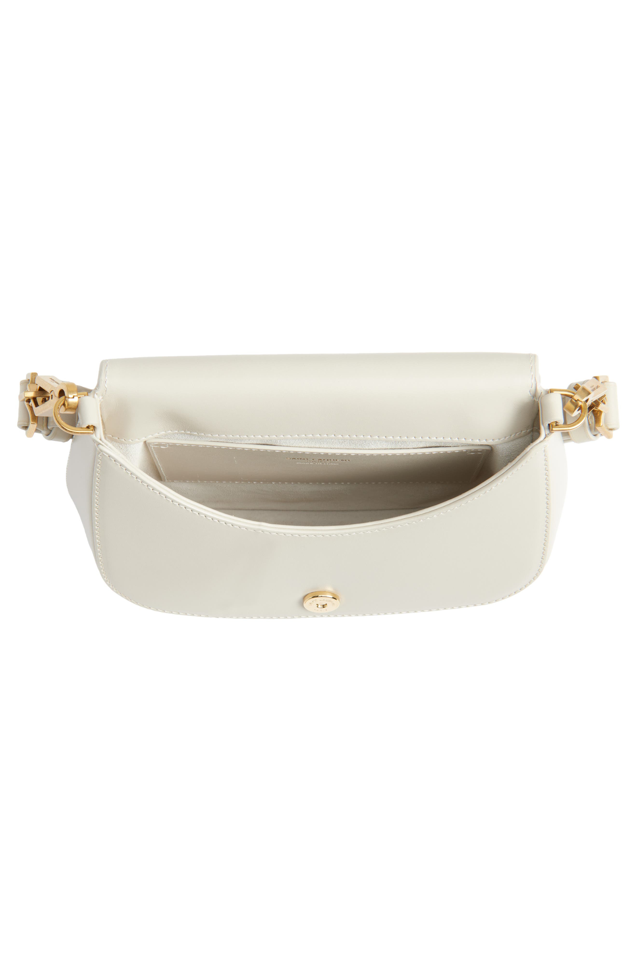 Saint Laurent Mini Voltaire Box Leather Top Handle Bag in Blanc Vintage at Nordstrom - 4