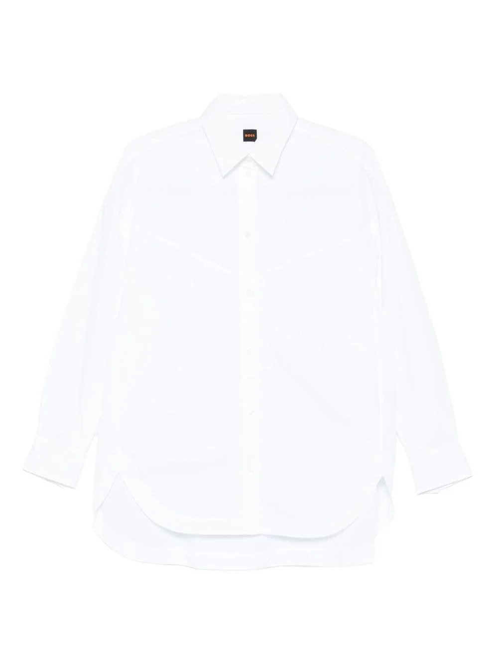 curved-hem cotton shirt - 1