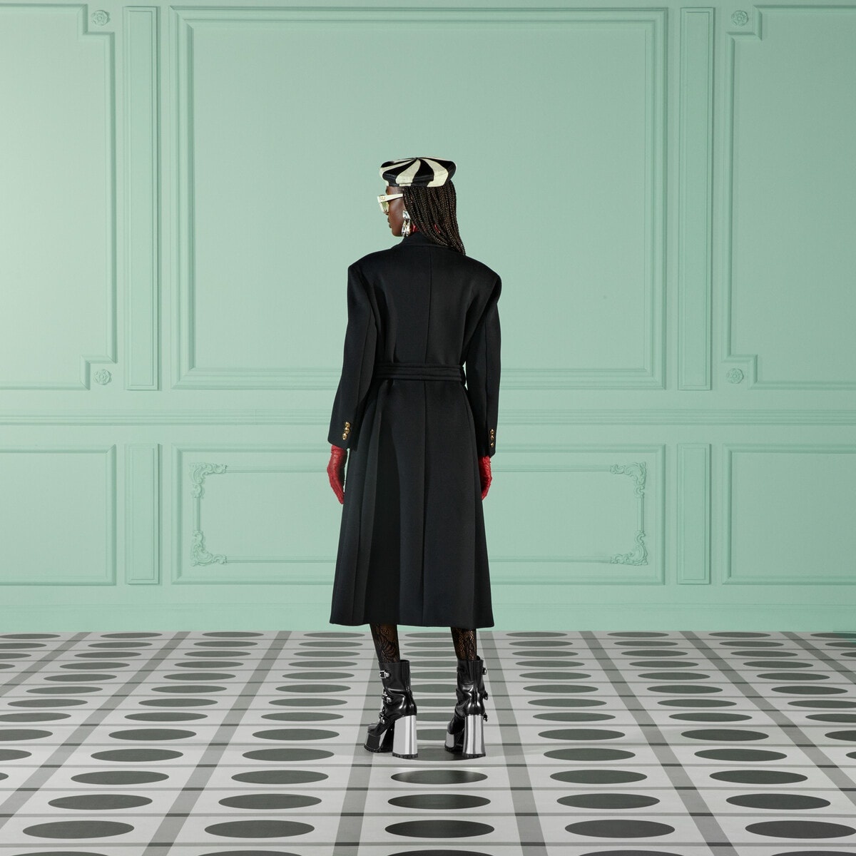 Wool coat with belt - 6