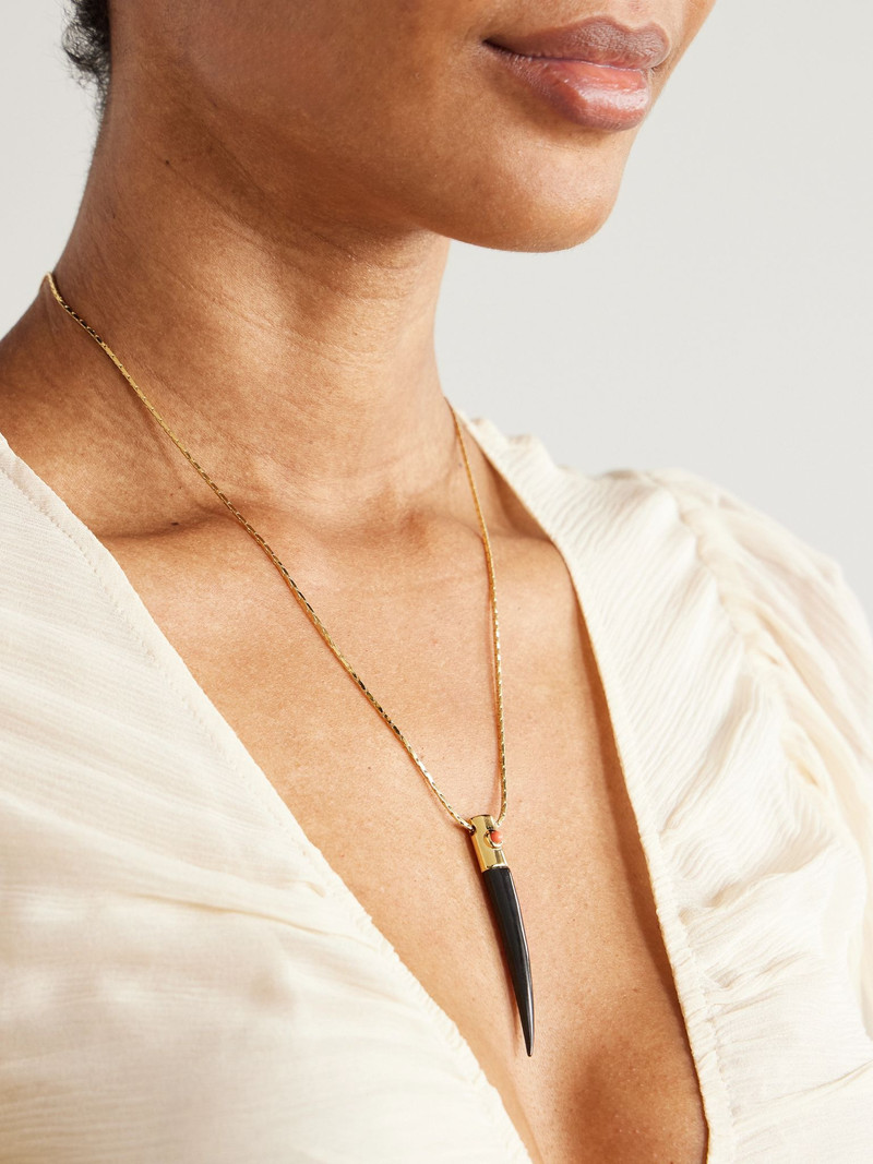 Isabel Marant Gold-tone resin necklace Gold outlook