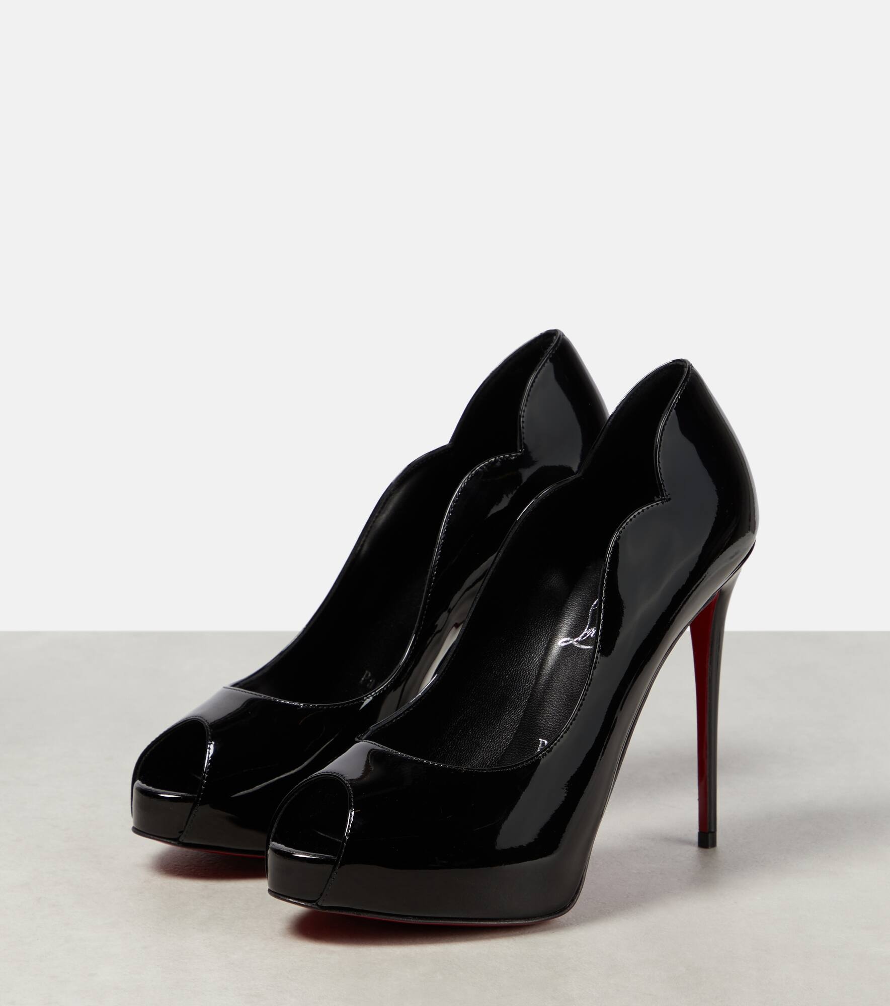 Patent leather platform pumps - 5