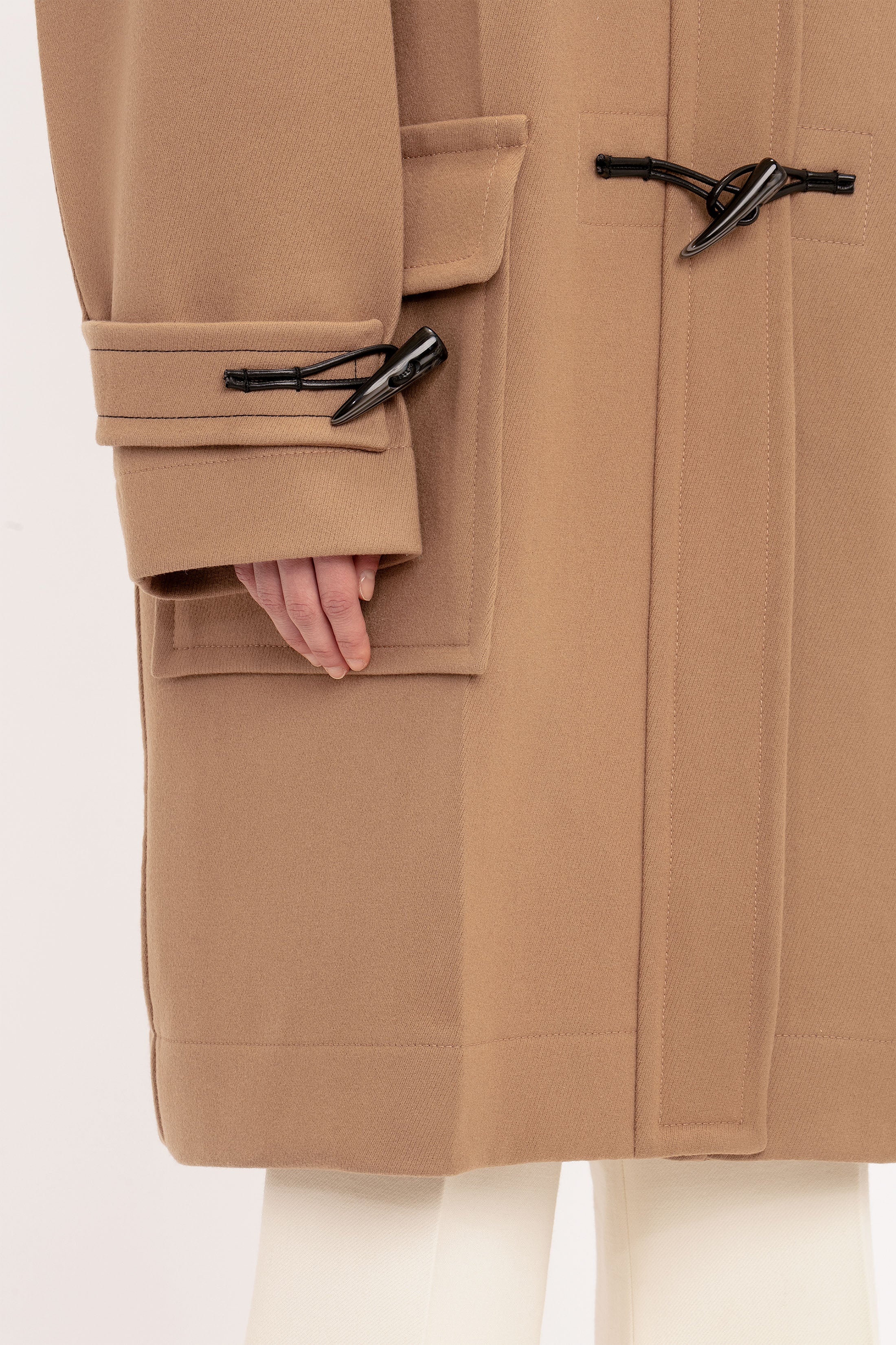 Oversized Duffle Coat In Camel - 5