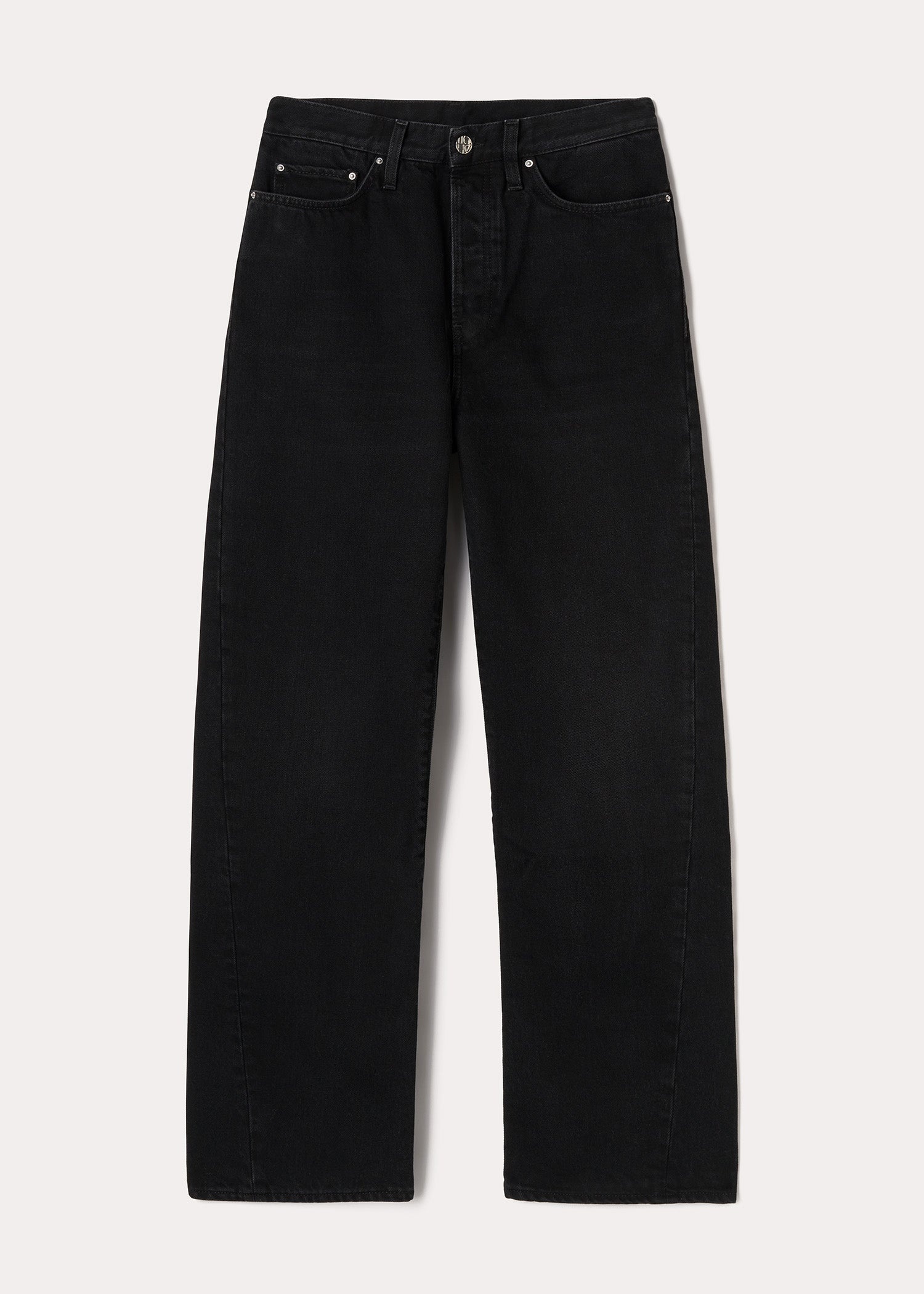 Twisted seam denim full length faded black - 1