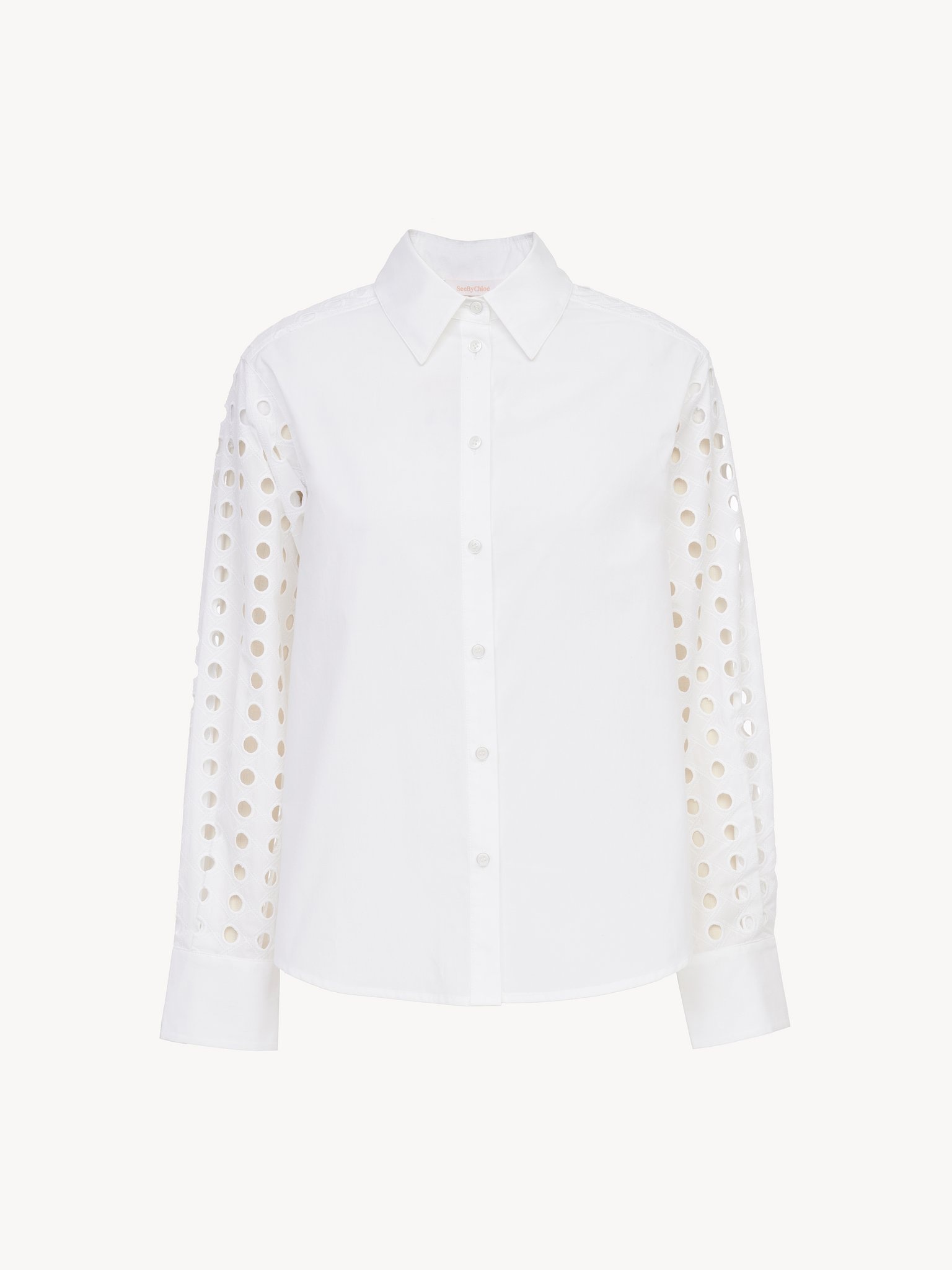 EYELET EMBROIDERED SHIRT - 4