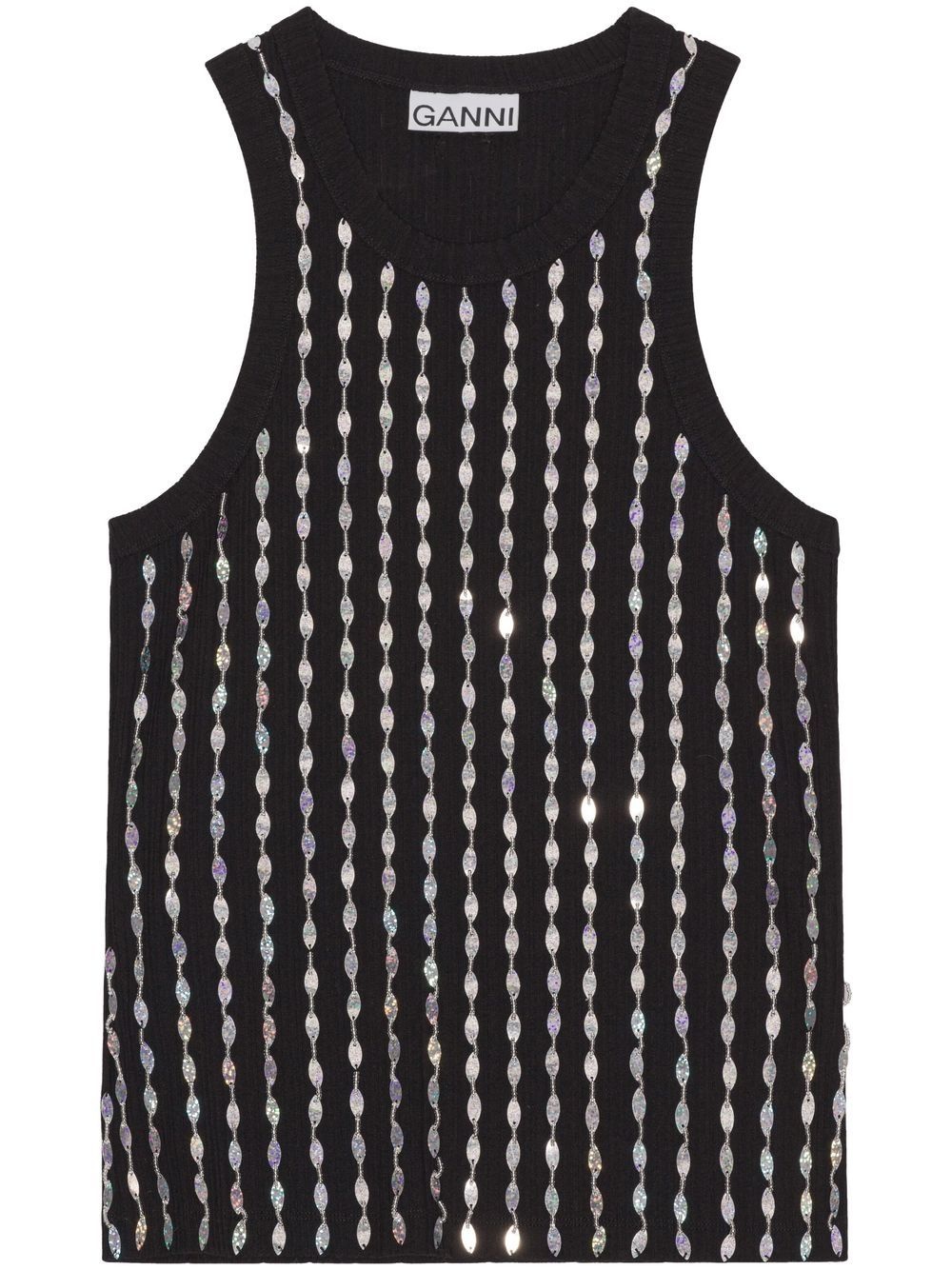 beaded sleeveless tank top - 1