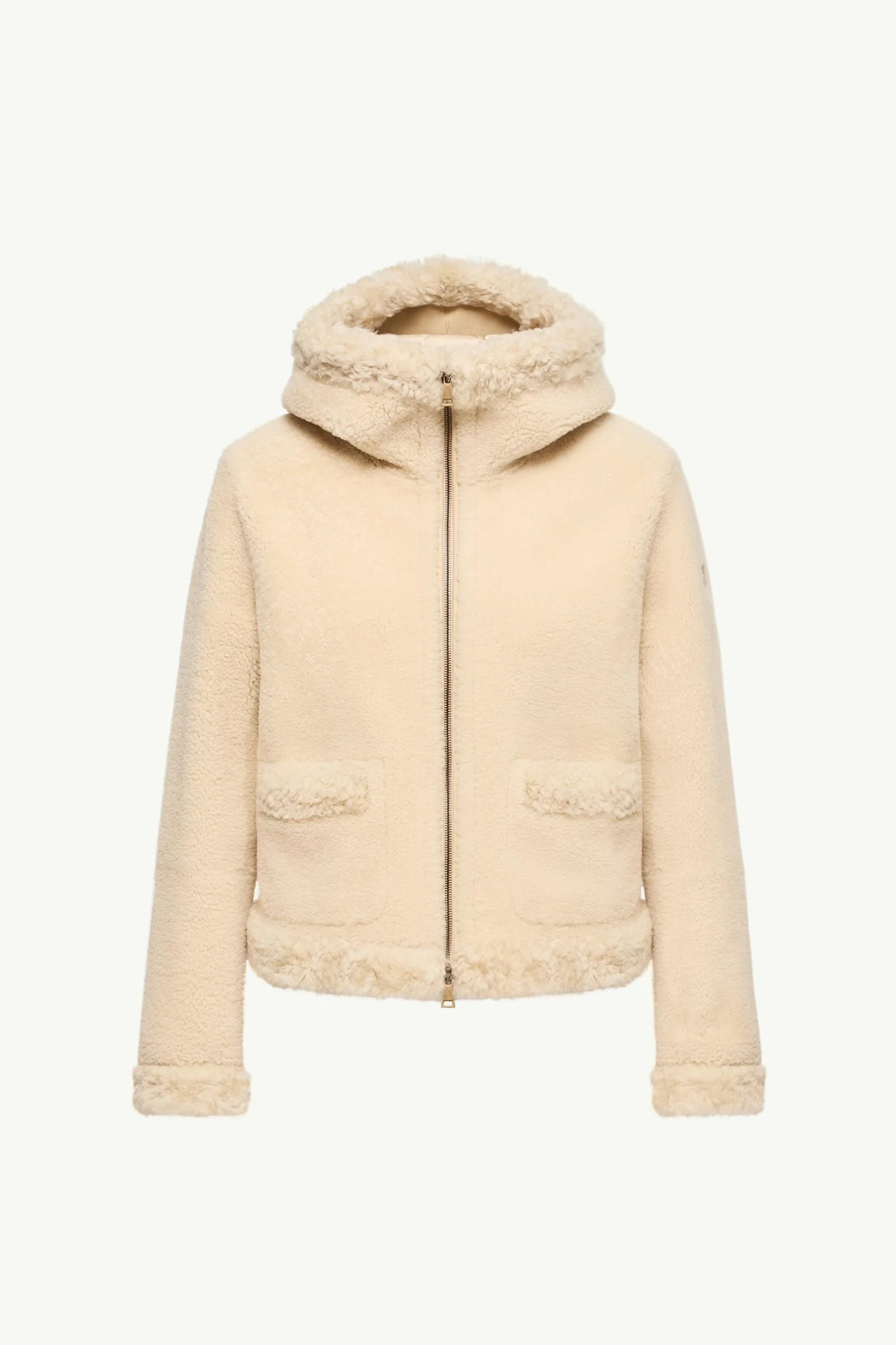 Leuctre Hooded Shearling Short Down Jacket - 1