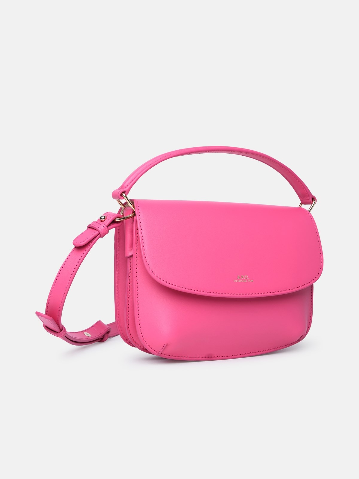 'SARAH' MINI FUCHSIA LEATHER BAG - 2