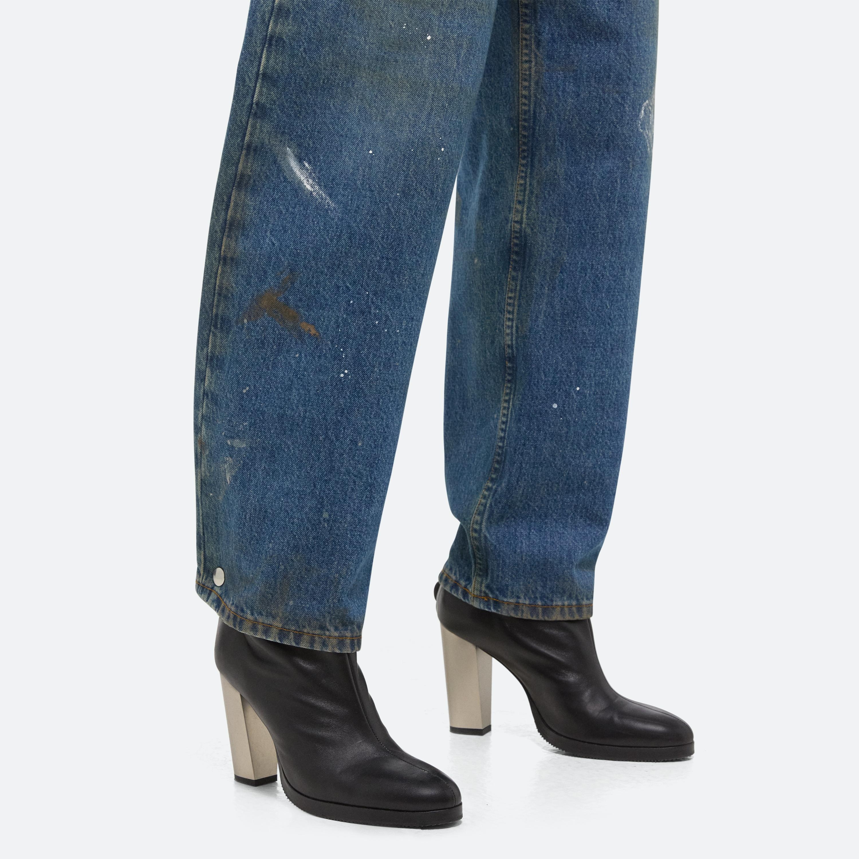 WIDE LEG PAINTED JEANS - 6