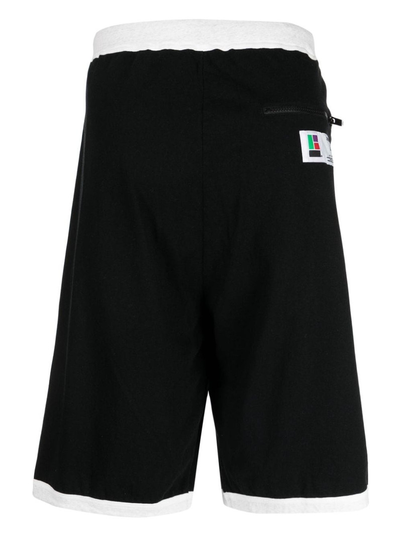 UNDERCOVER elasticated-waist cotton track shorts outlook
