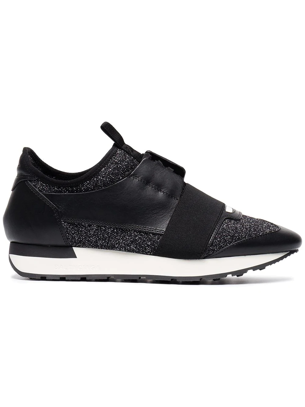 black glitter race runner sneakers - 1