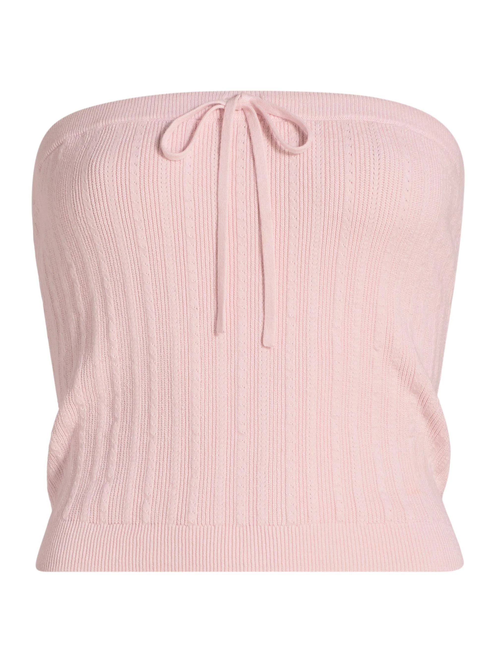 Women's Zazie Knit Cotton-Blend Strapless Top - Cherry Blossom - 1