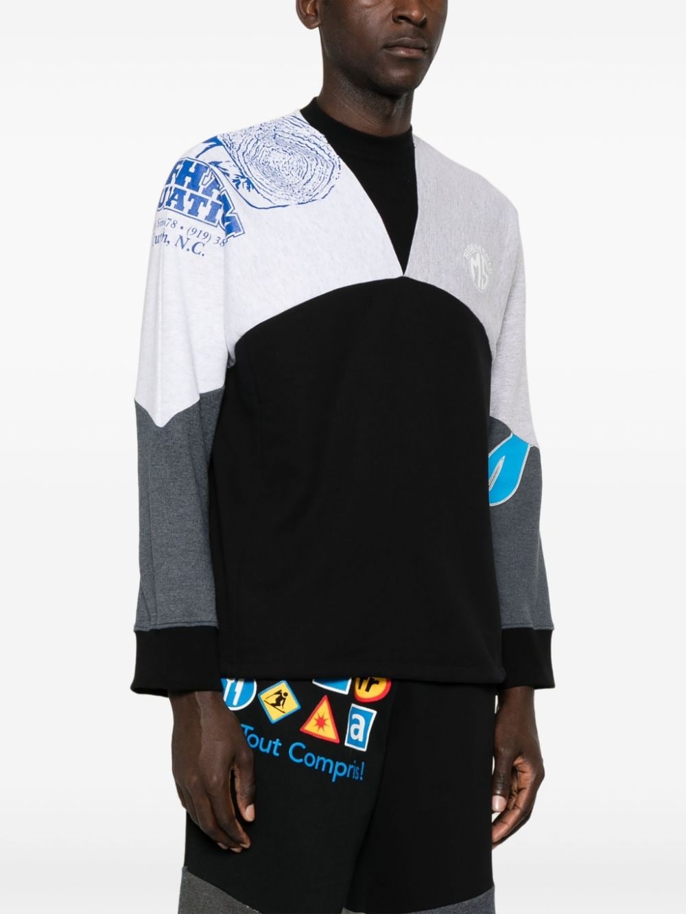 upcycled graphic-print sweatshirt - 4