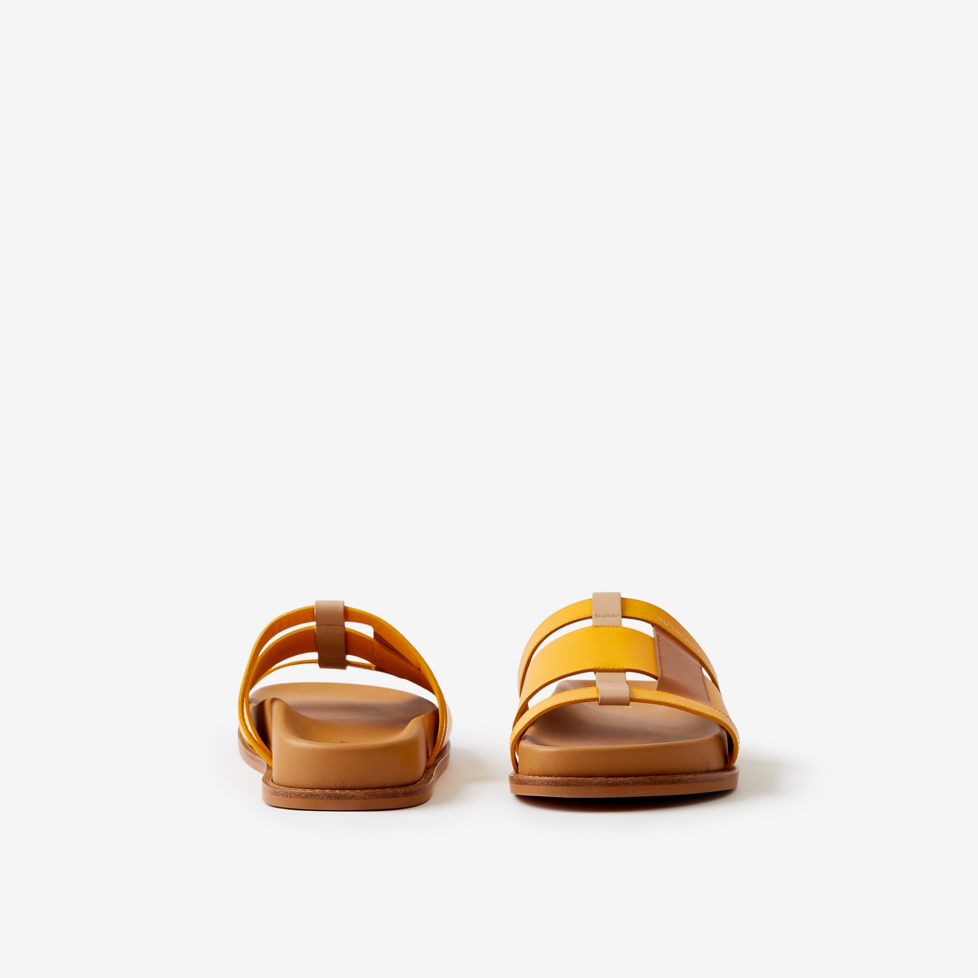 Colour Block Leather Slides - 4