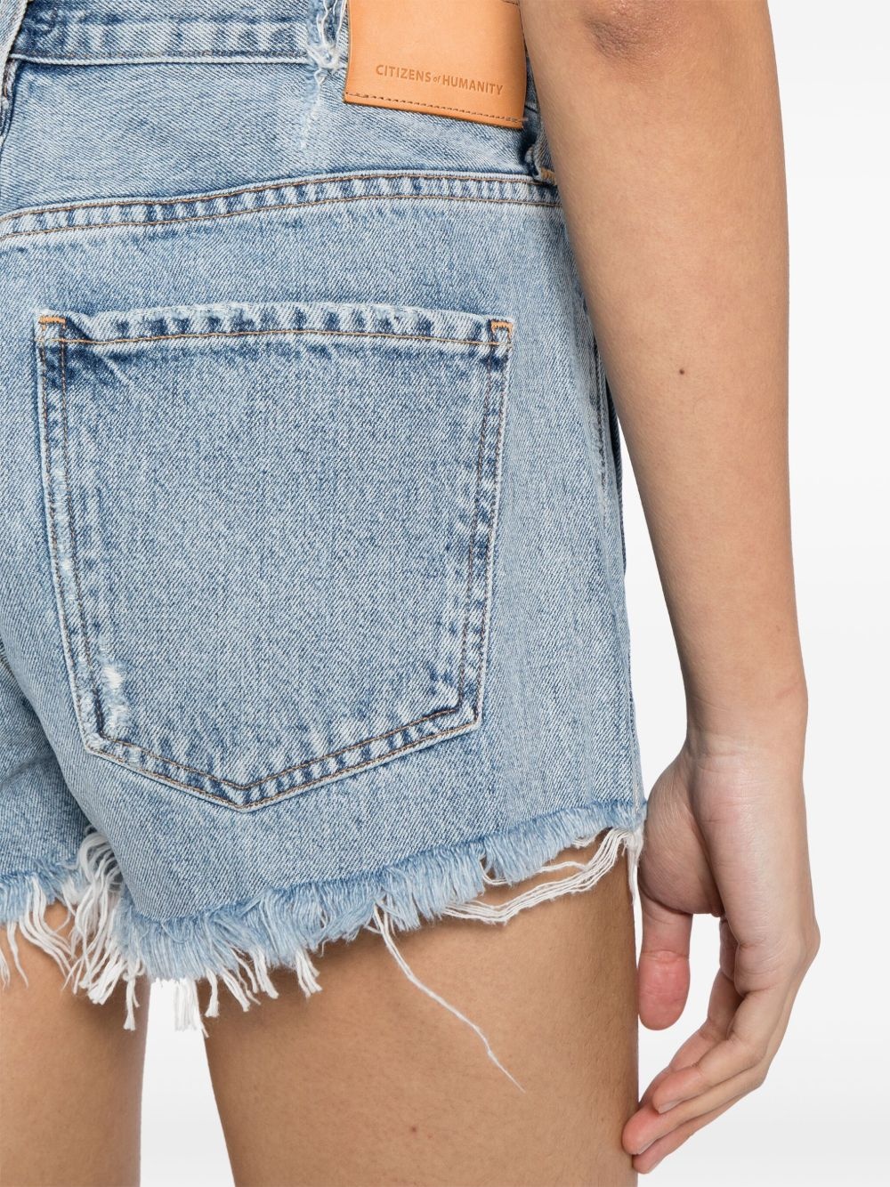 Corey frayed denim shorts - 5