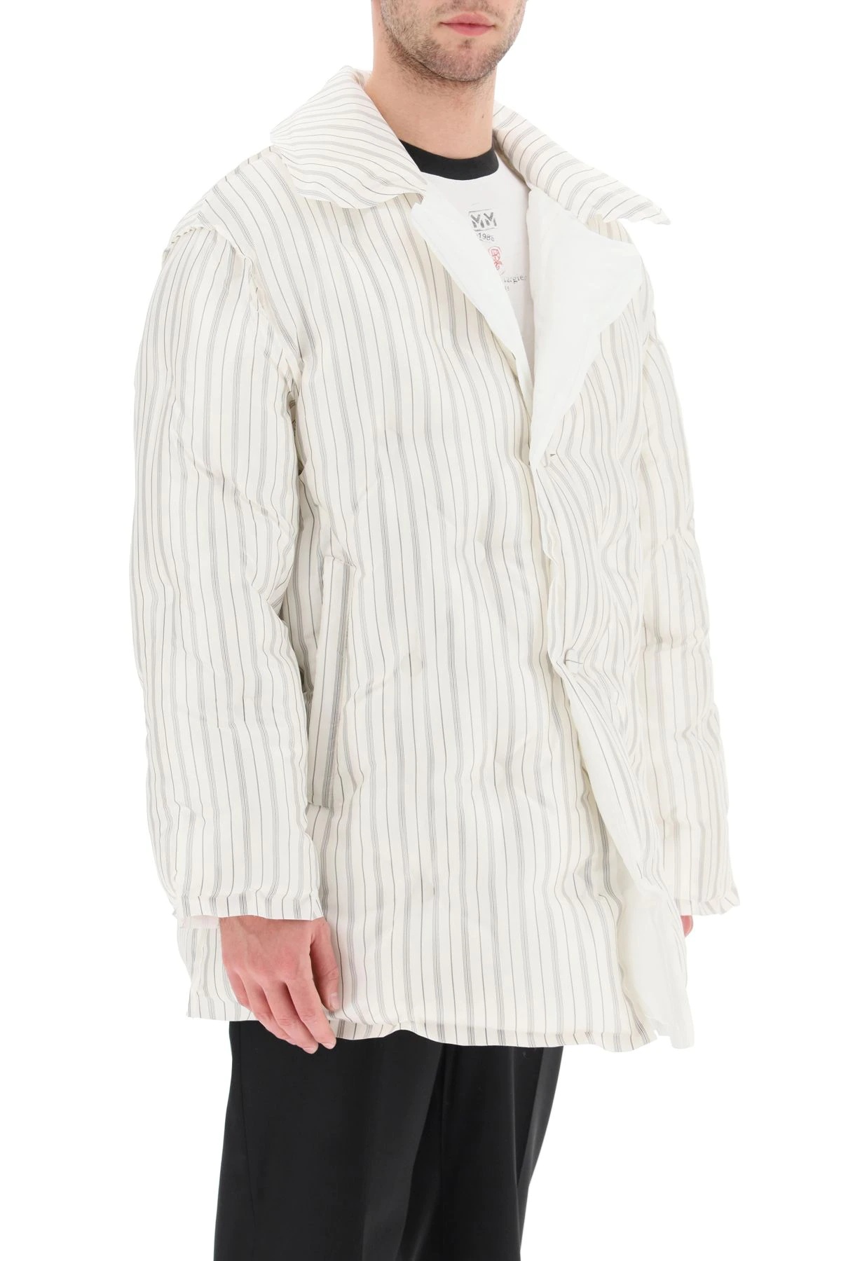 STRIPED MIDI DOWN JACKET - 3