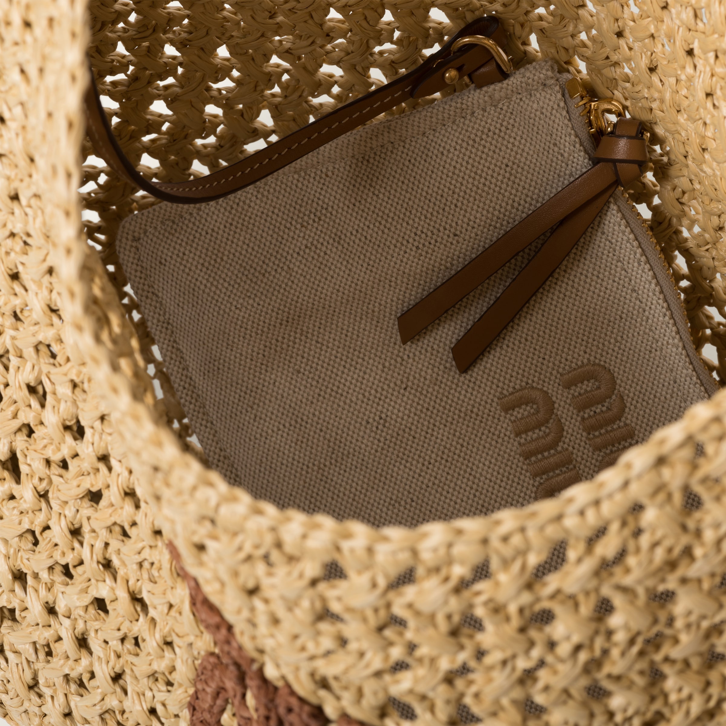 Miu Miu Woven fabric hobo bag | miumiu | REVERSIBLE