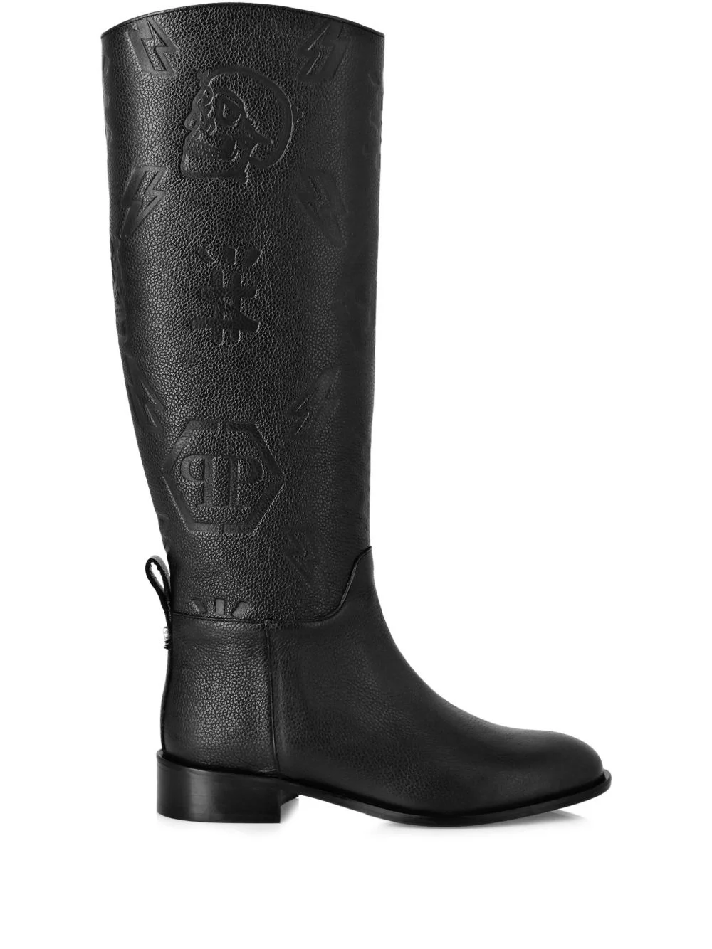 monogram-debossed boots - 1