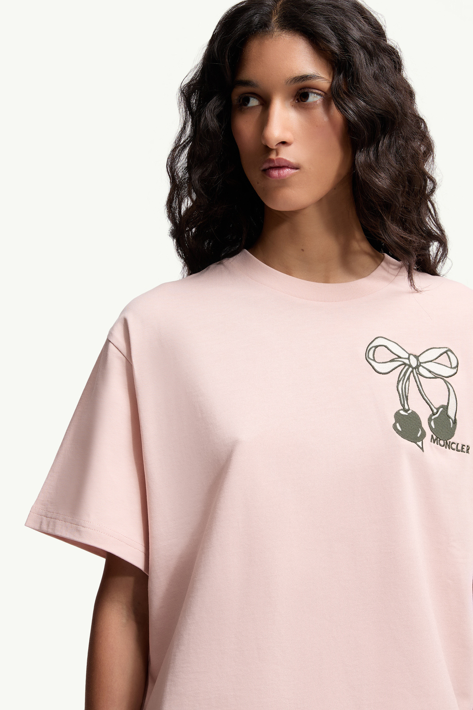Embroidered Cherry Logo Cotton T-Shirt - 6