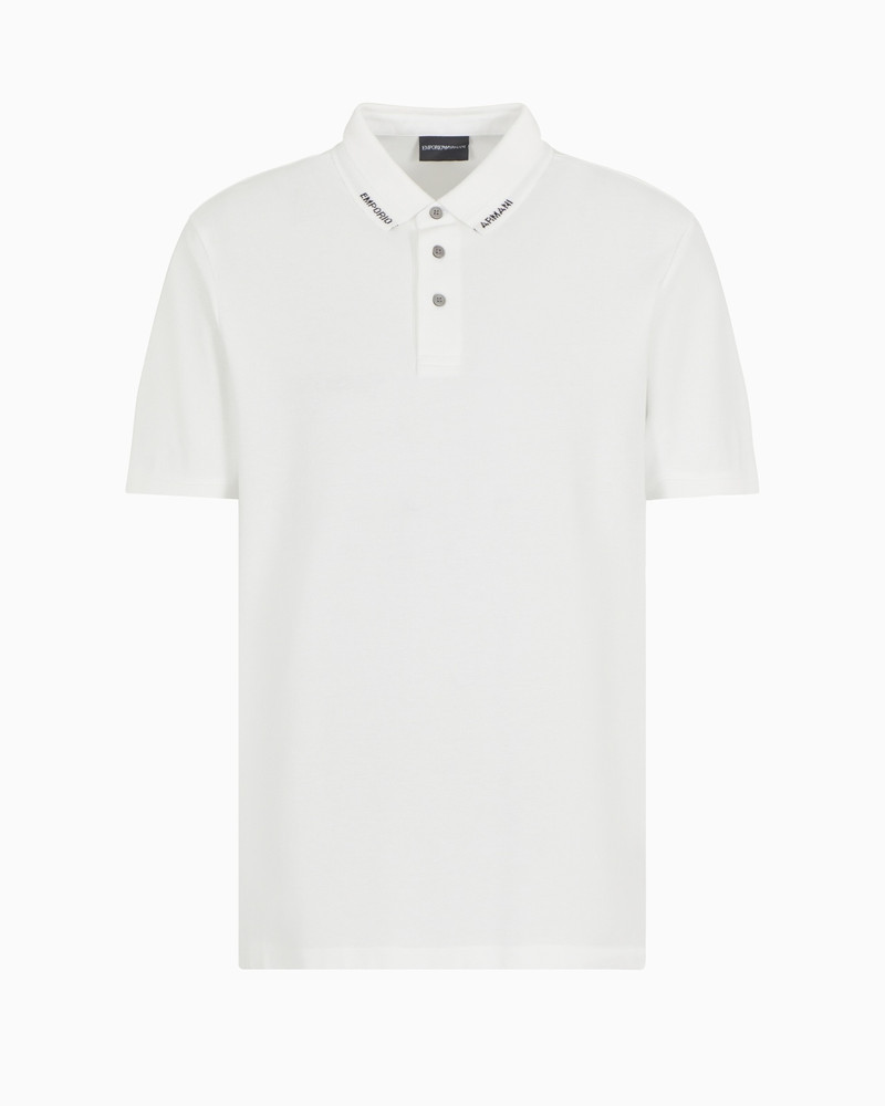 JERSEY POLO SHIRT WITH LOGO COLLAR 1