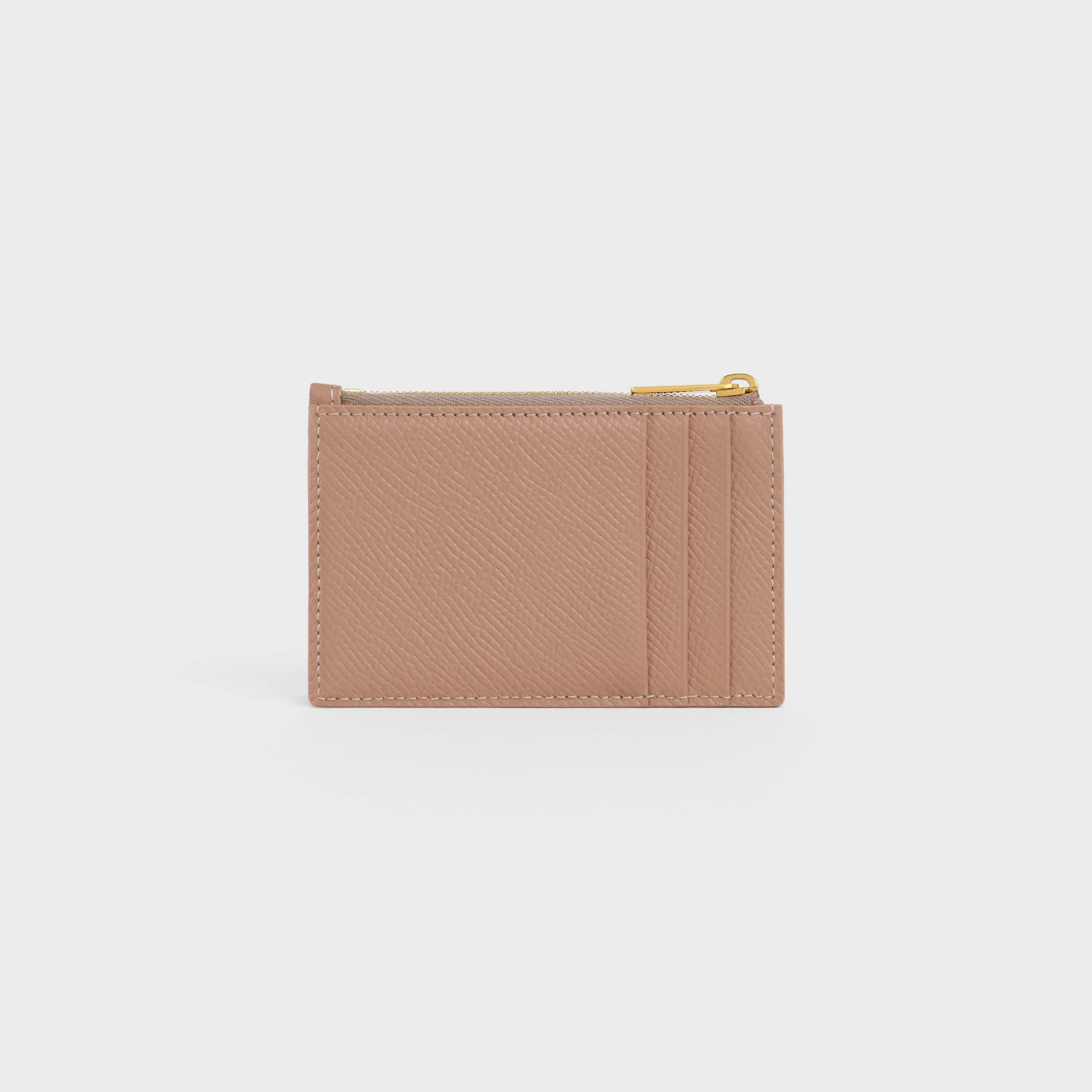 ZIPPED CARD HOLDER  IN  GRAINED CALFSKIN - 3