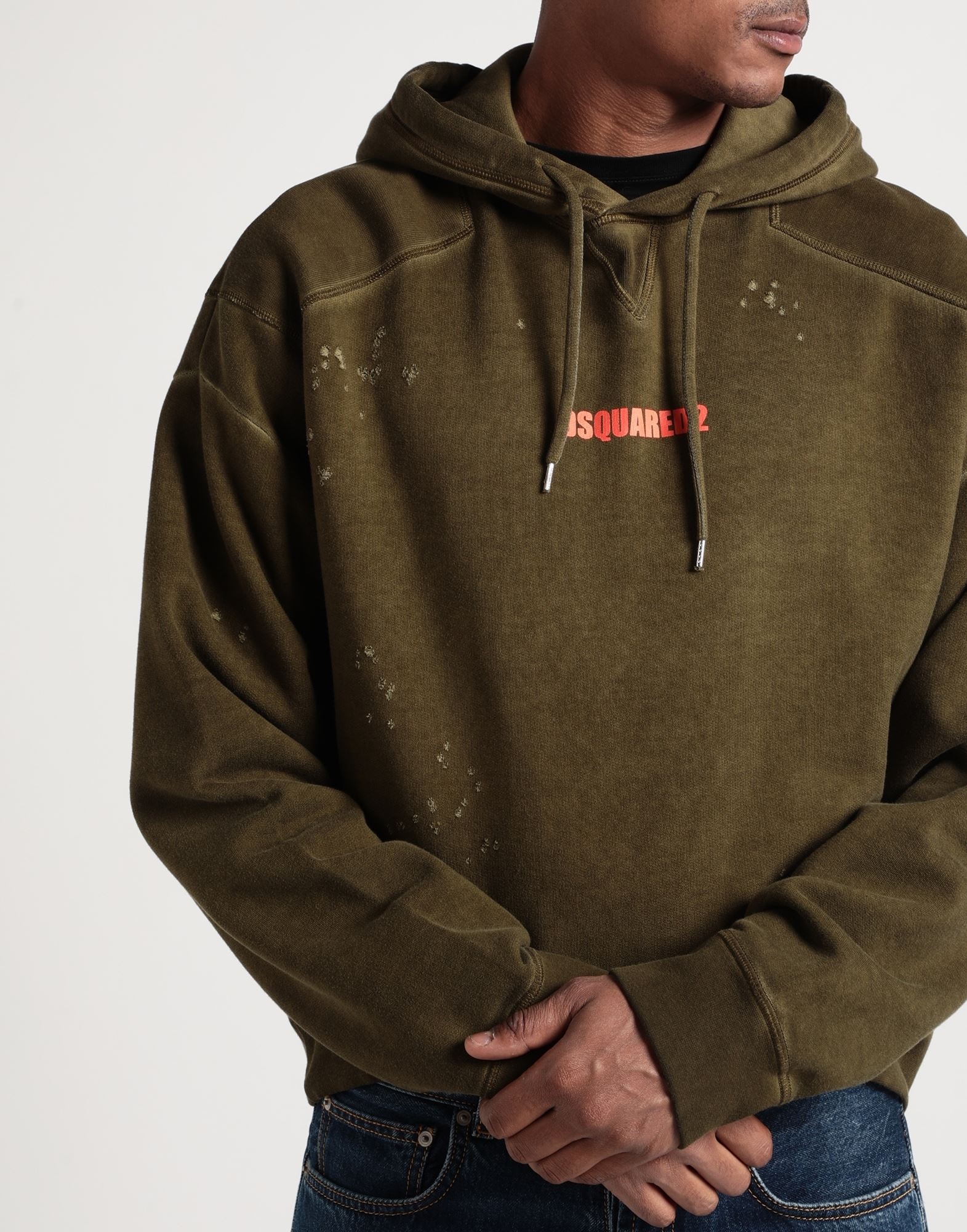 Military green Men's Hooded Sweatshirt - 4