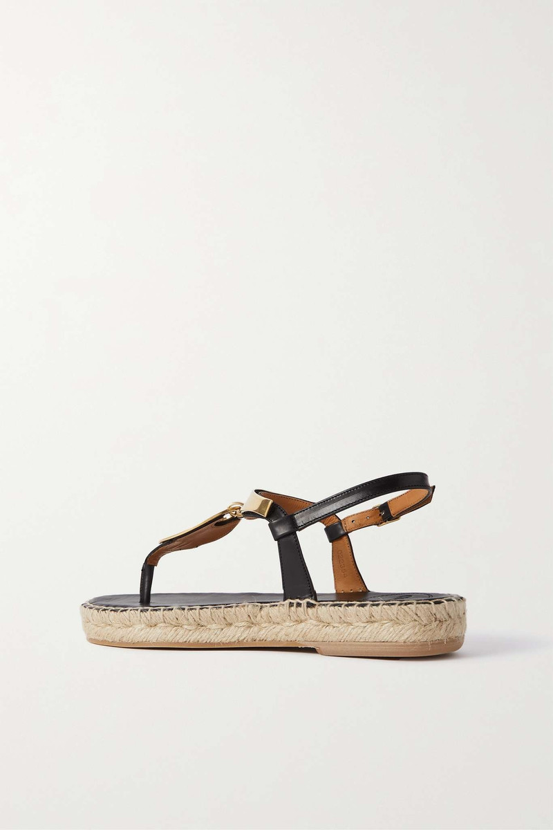 + NET SUSTAIN Pema embellished leather espadrille sandals 3