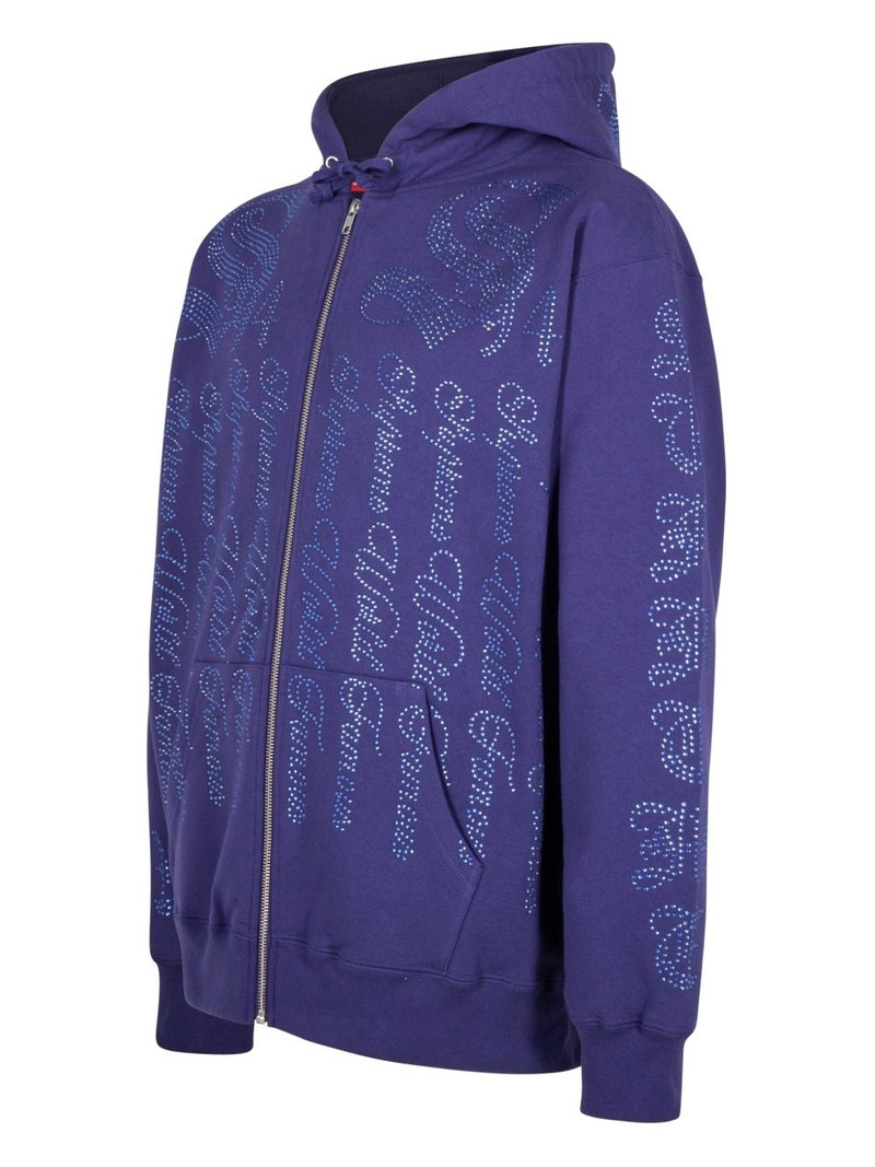 "SS 22 Washed Navy" zip-up hoodie 3