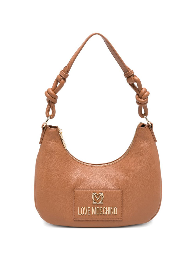 knotted-strap logo-plaque shoulder bag 1