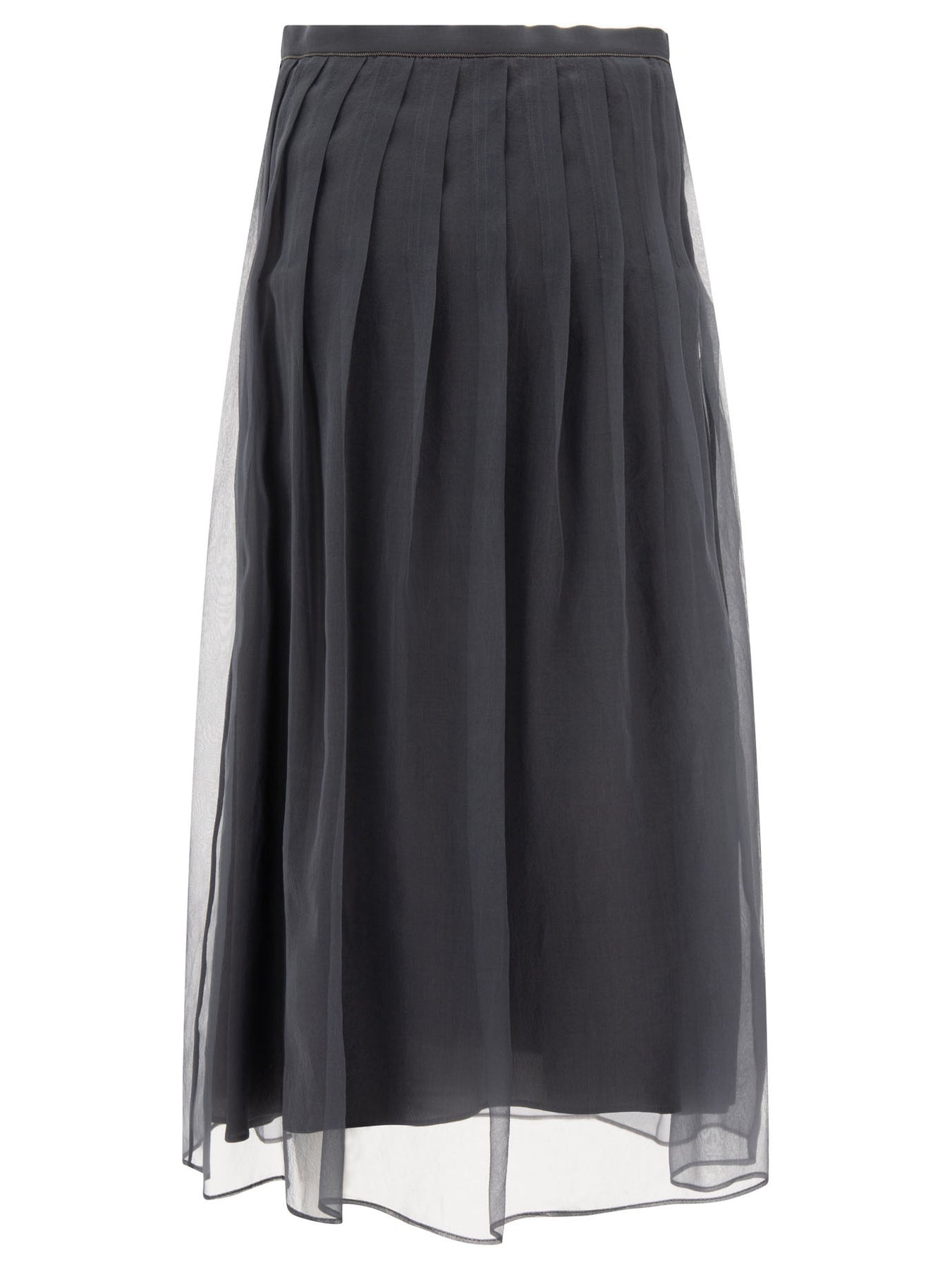 Pleated Midi Skirts Grey - 2