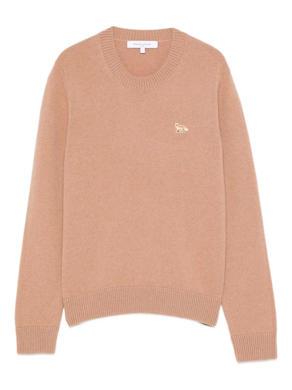 fox-embroidered crew-neck sweater - 1