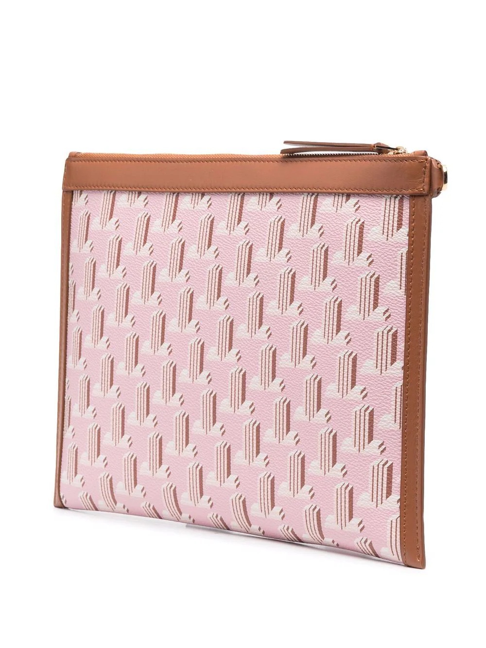 monogram-print clutch - 3