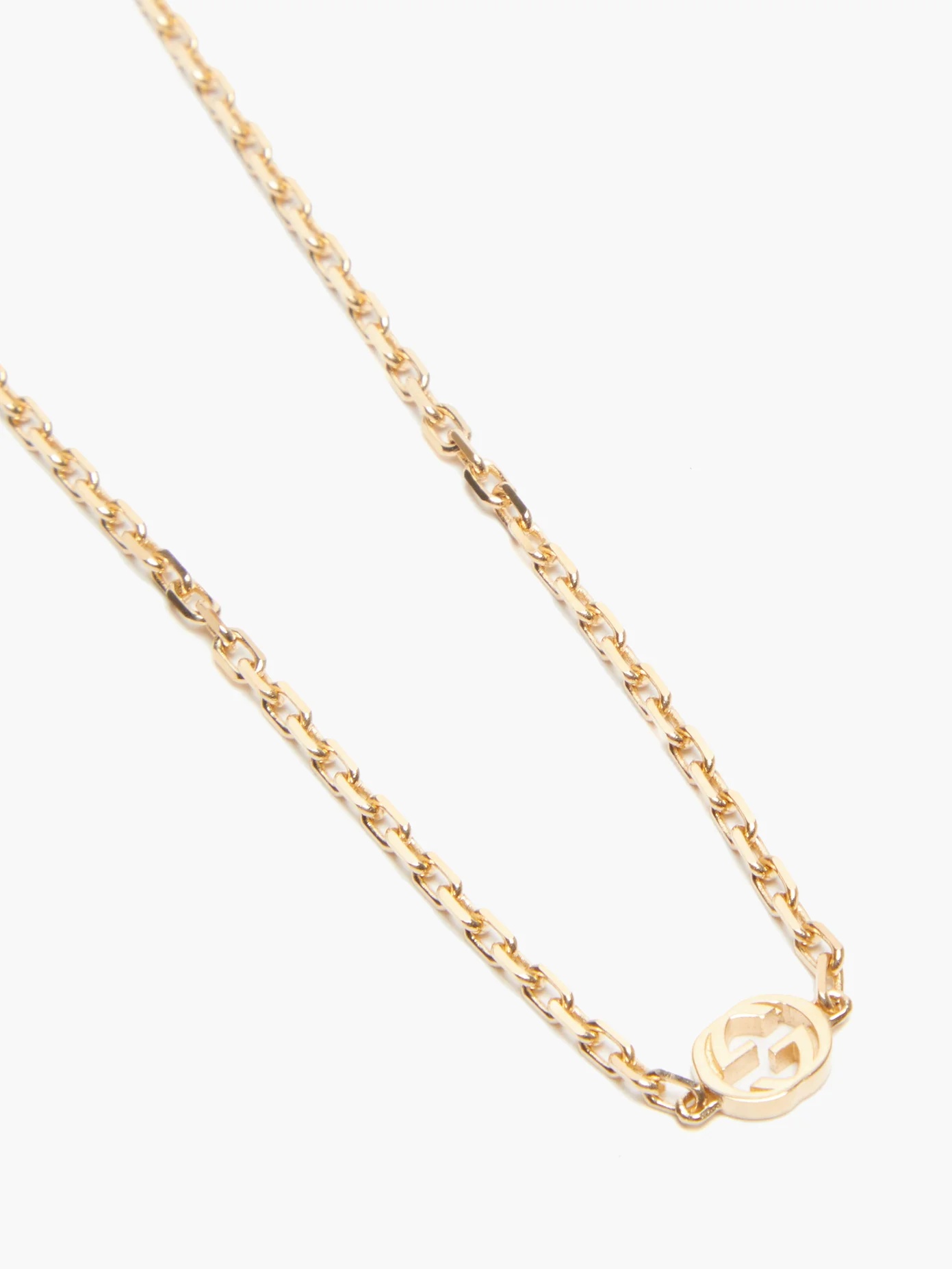 GG-logo 18kt gold chain necklace - 5