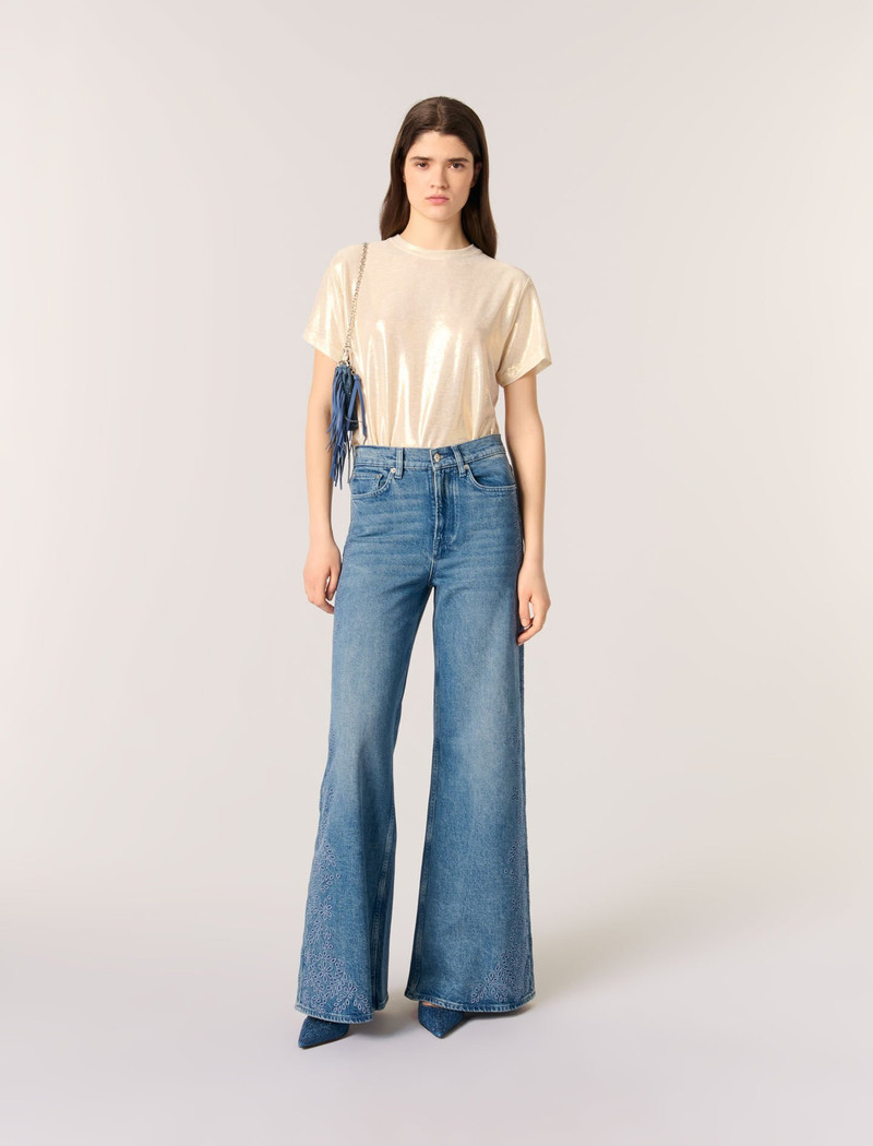 maje Lamé T-shirt outlook