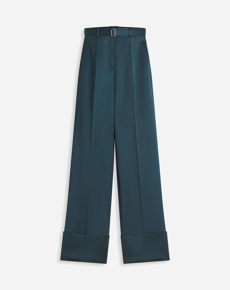 WIDE-LEG PANTS WITH CUFFS - 1