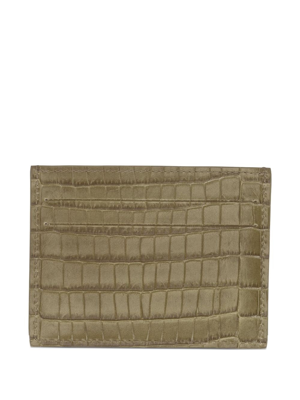 crocodile-effect leather wallet - 2