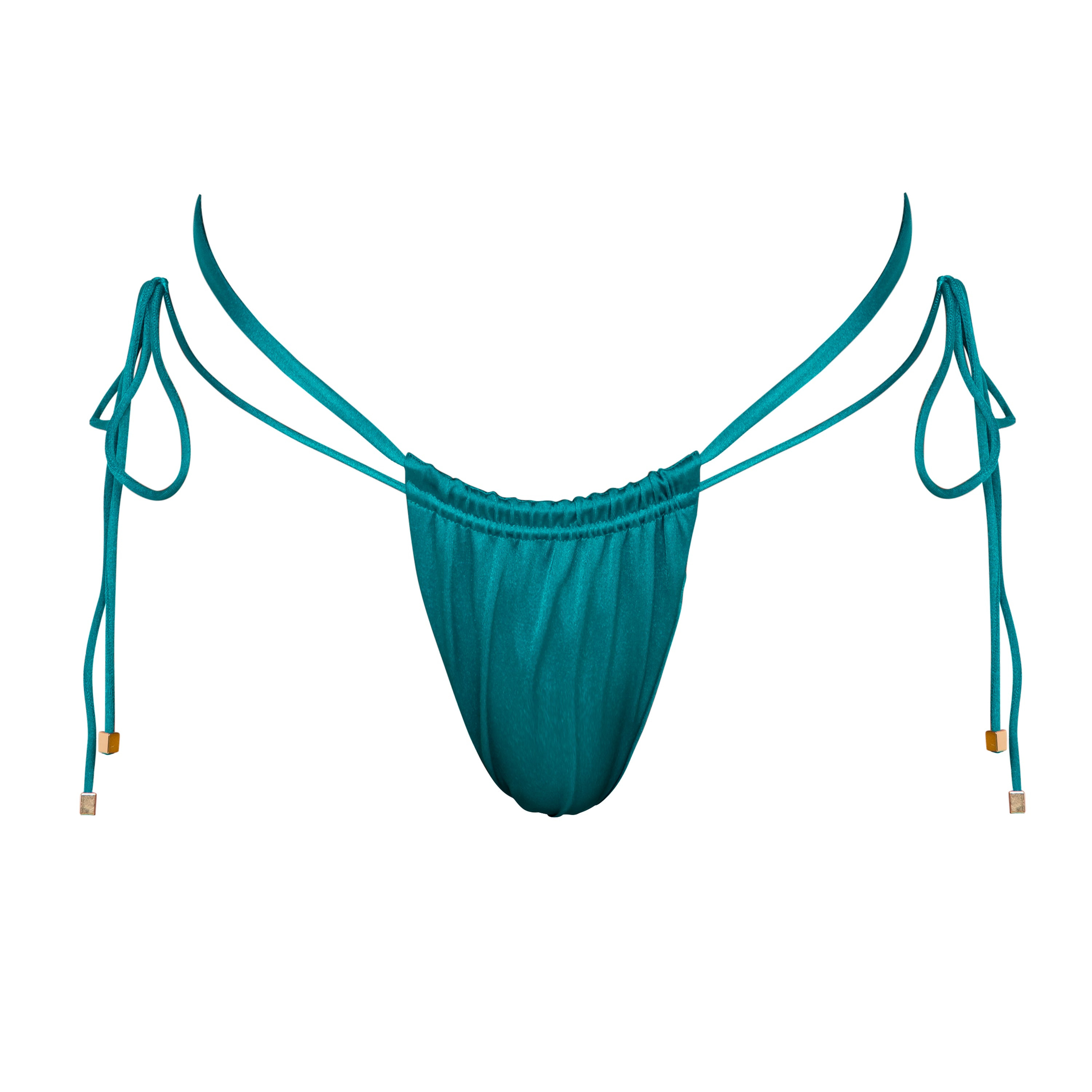 FARRAH Blue Fondale - Tie Side Bikini Bottoms - 4
