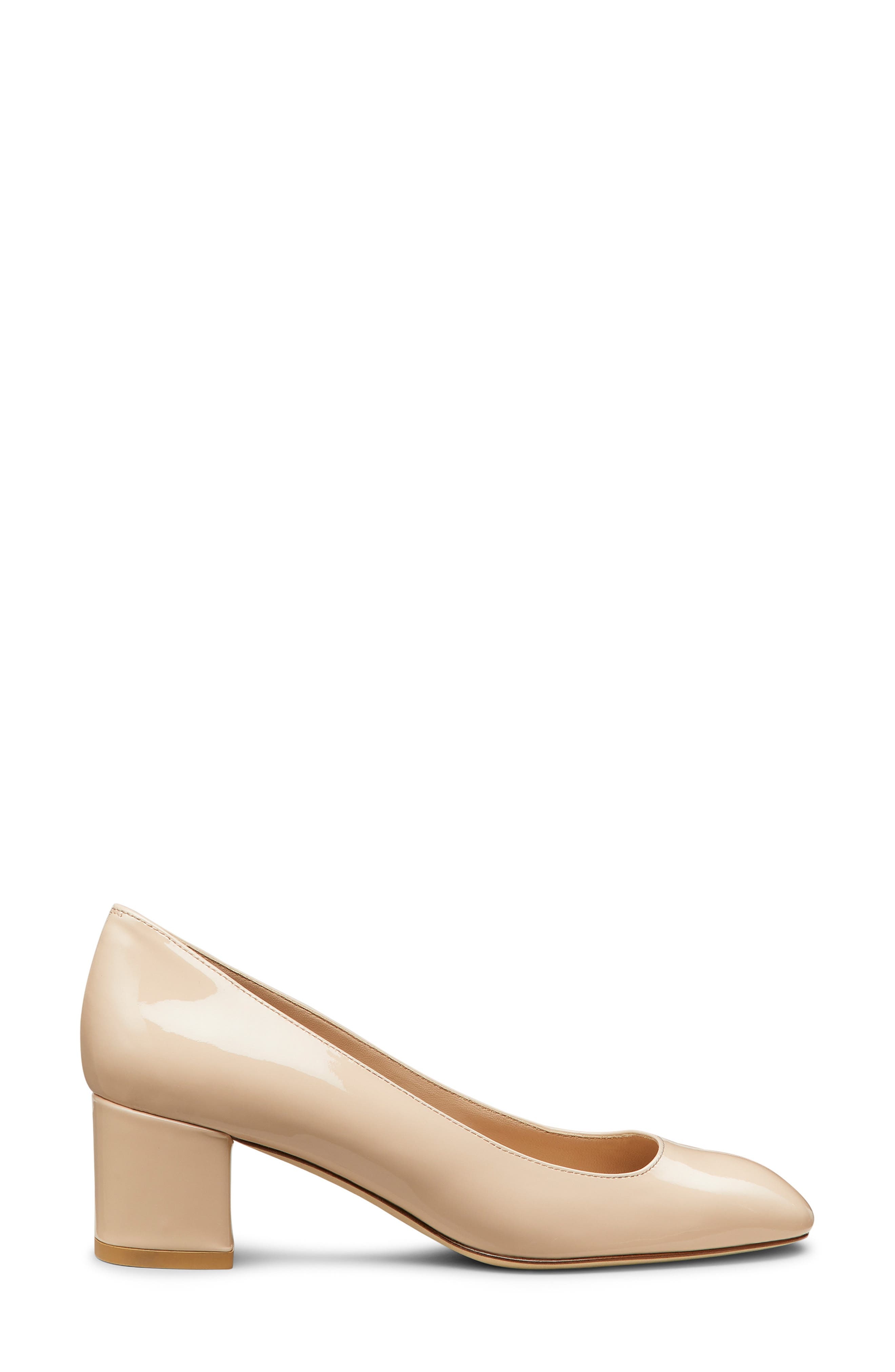 Stuart Weitzman Maeve Block Heel Pump in Barely Beige at Nordstrom - 3