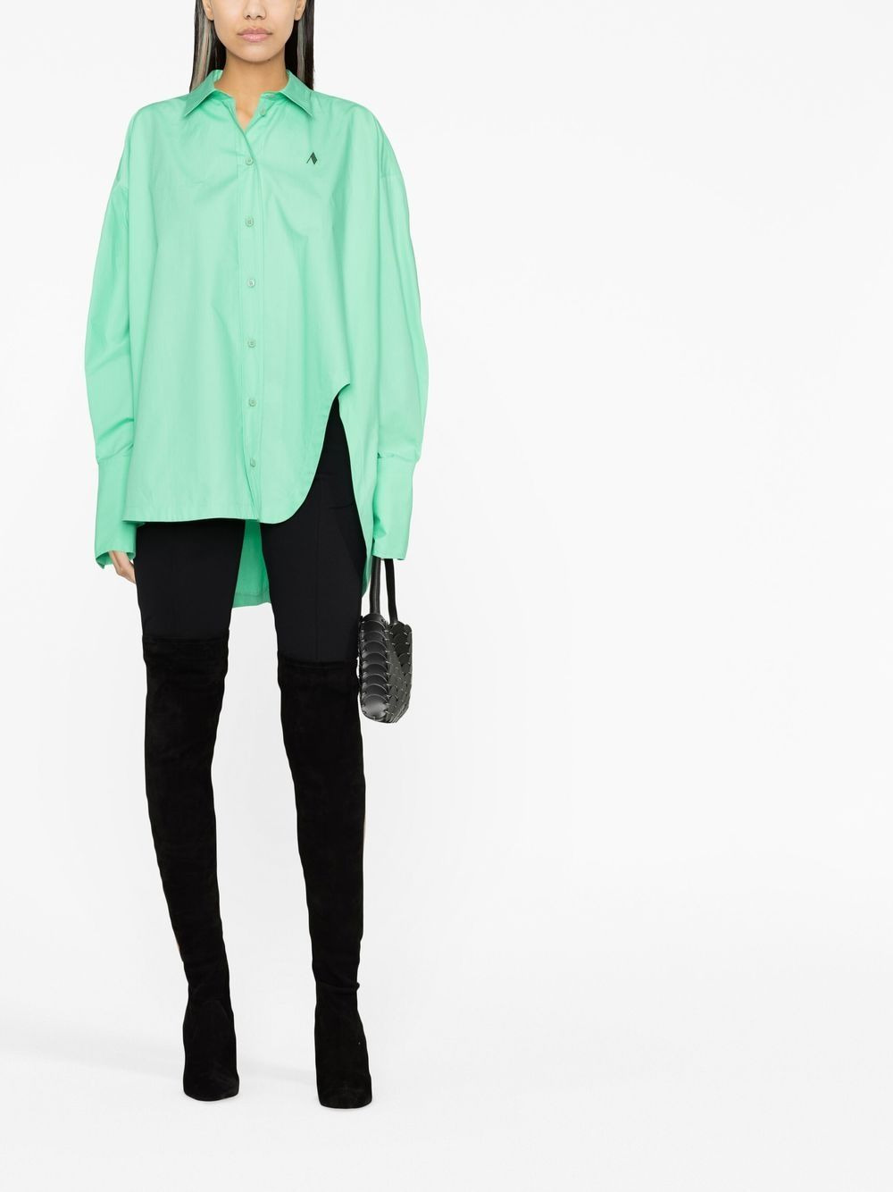 asymmetric cotton shirt - 2