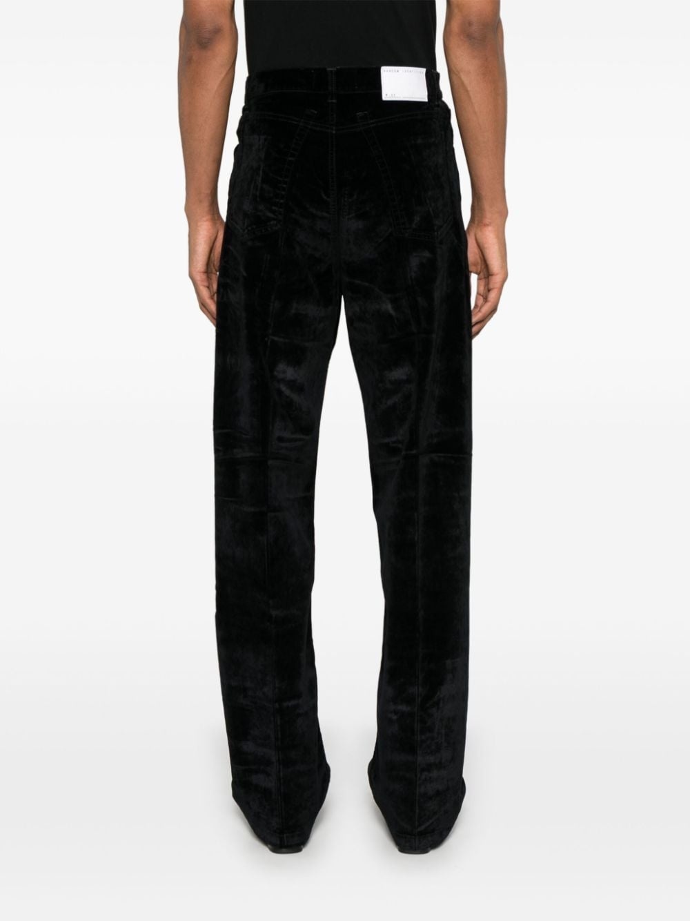 velvet straight-leg jeans - 4