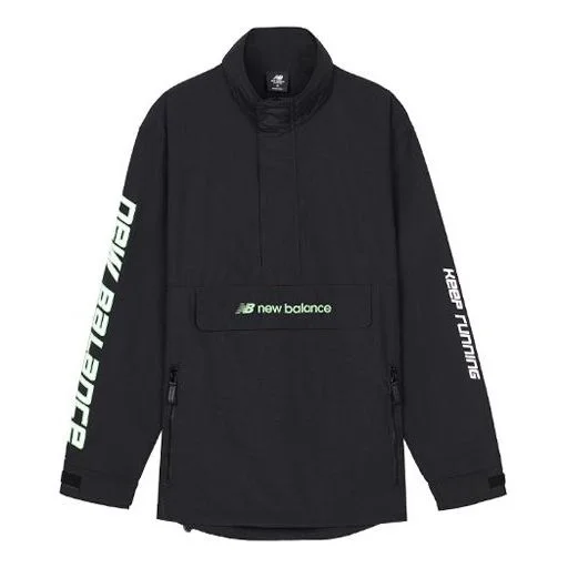 New Balance Keep Running Sweatshirt 'Black White' AMJ03321-BK - 1