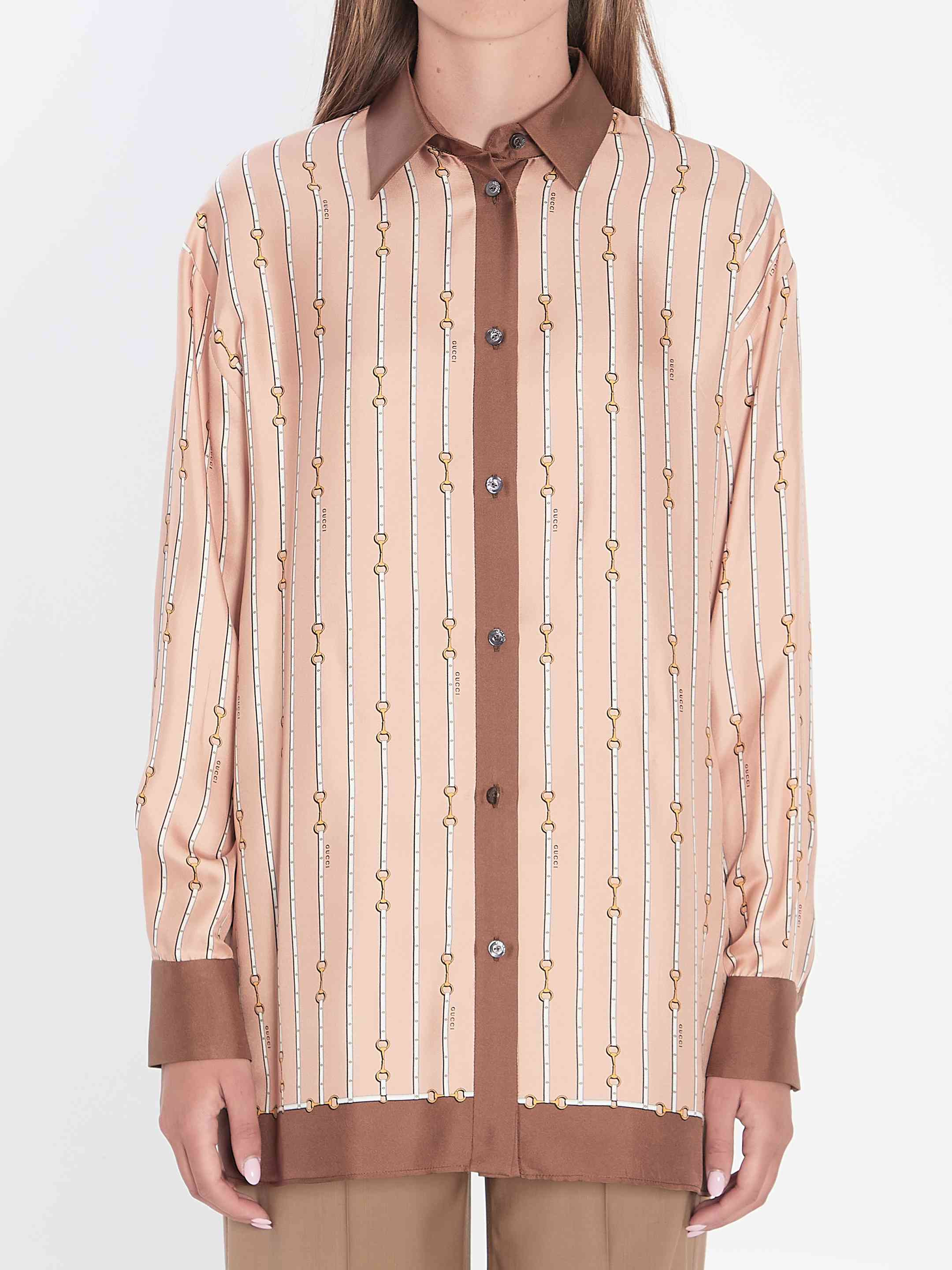 Gucci Women Shirt In Printed Silk - 1
