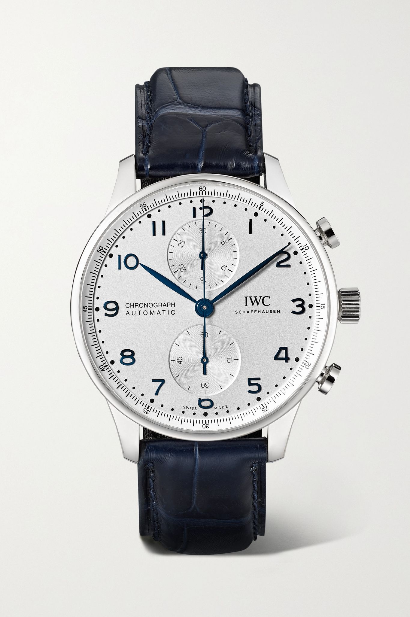 Portugieser Automatic Chronograph 41mm stainless steel and alligator watch - 1