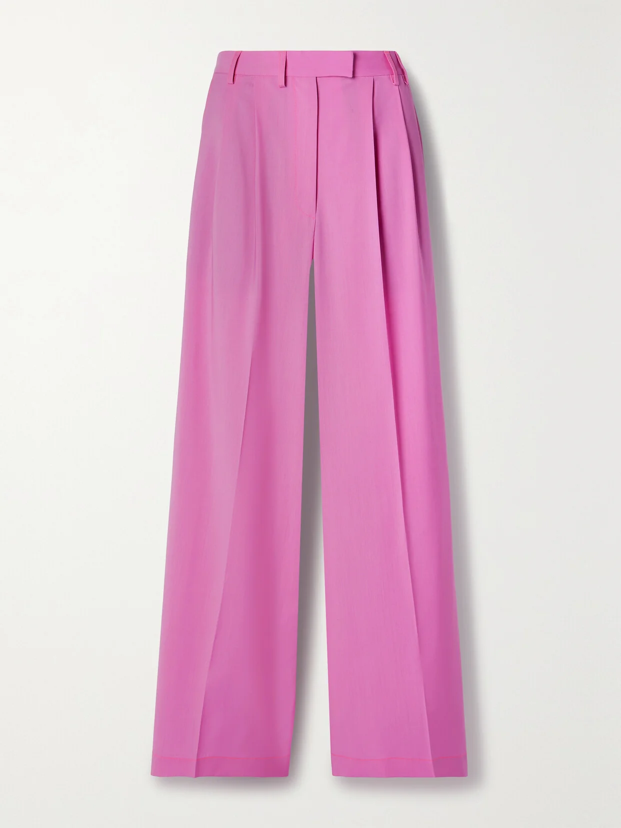 Pleated Wool Wide-leg Pants - 1