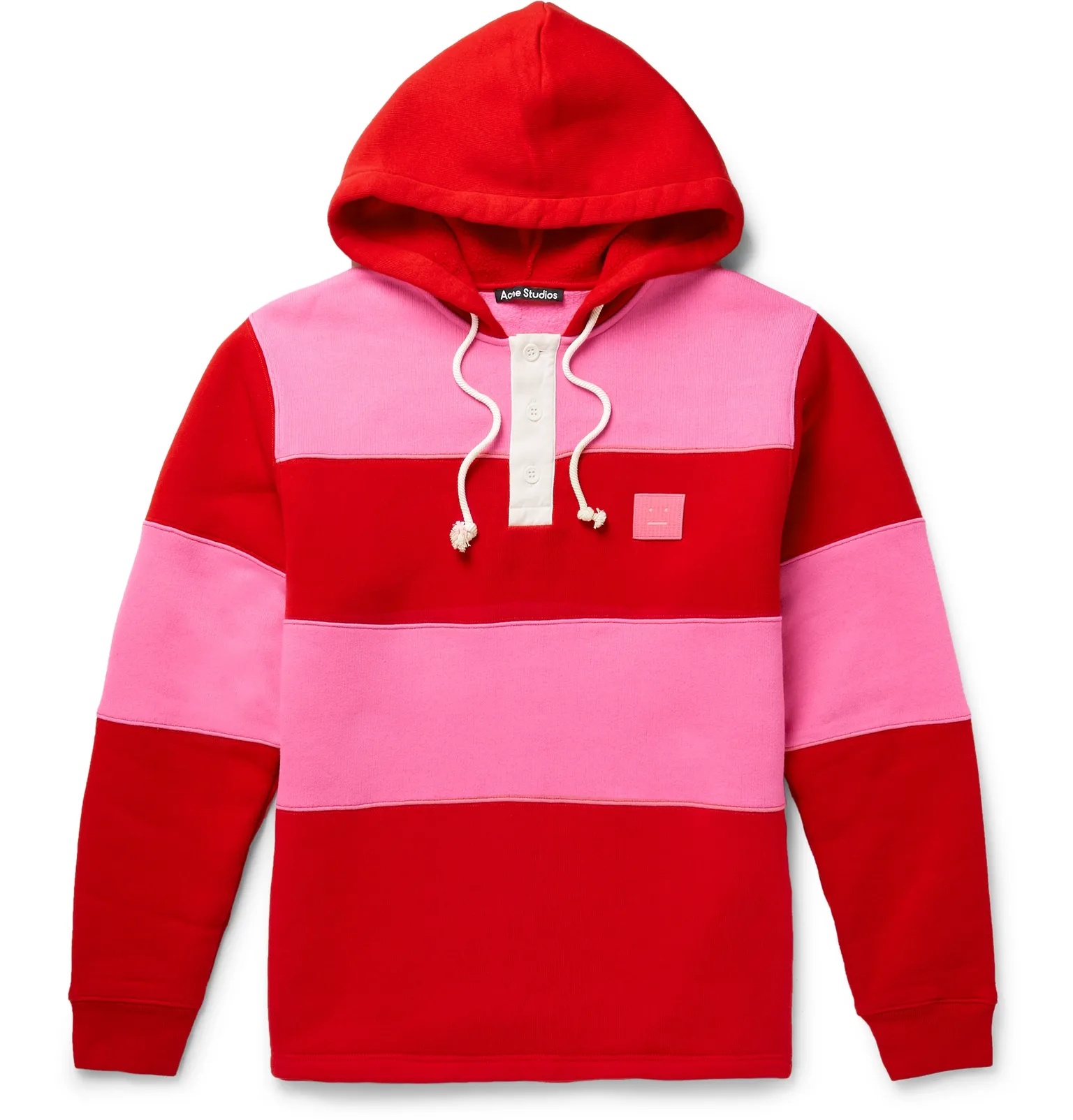 Oversized Logo-Appliquéd Striped Fleece-Back Cotton-Jersey Hoodie - 1