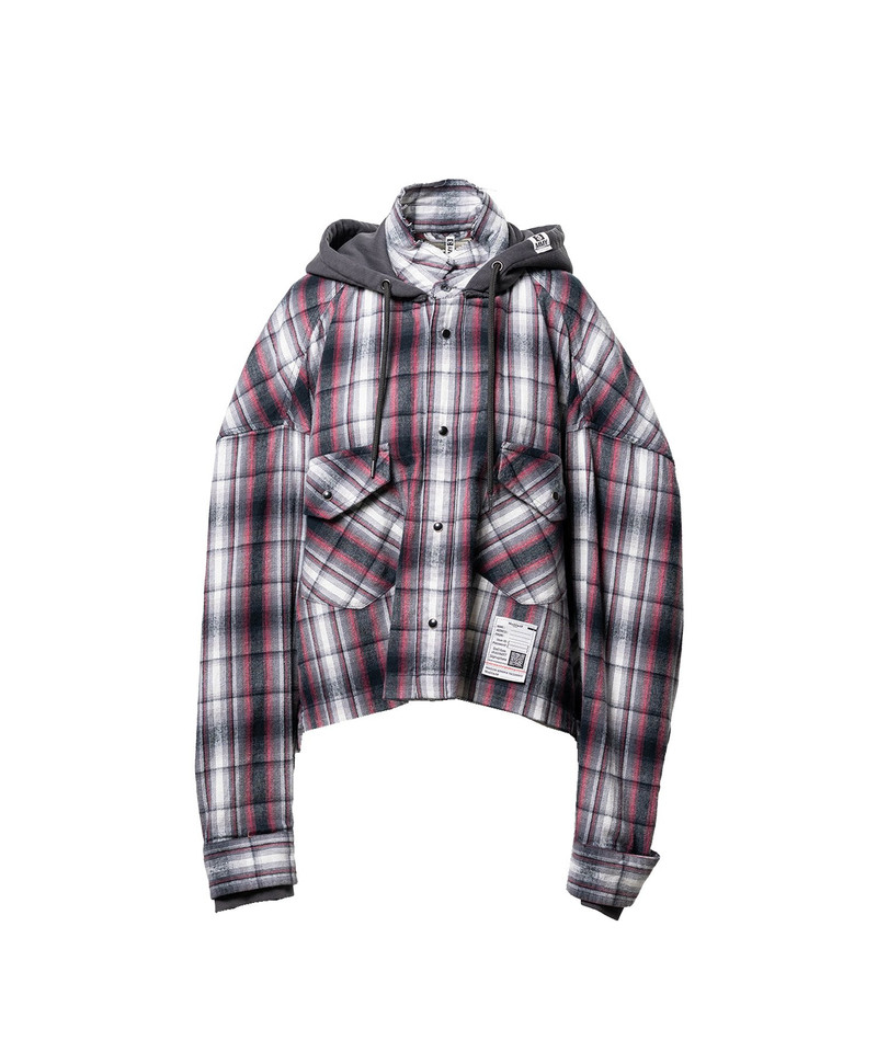 Hoodie Combine Checkered Shirt 22
