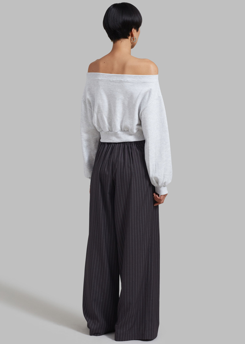 Gine Cropped Sweatshirt - Grey Melange 10